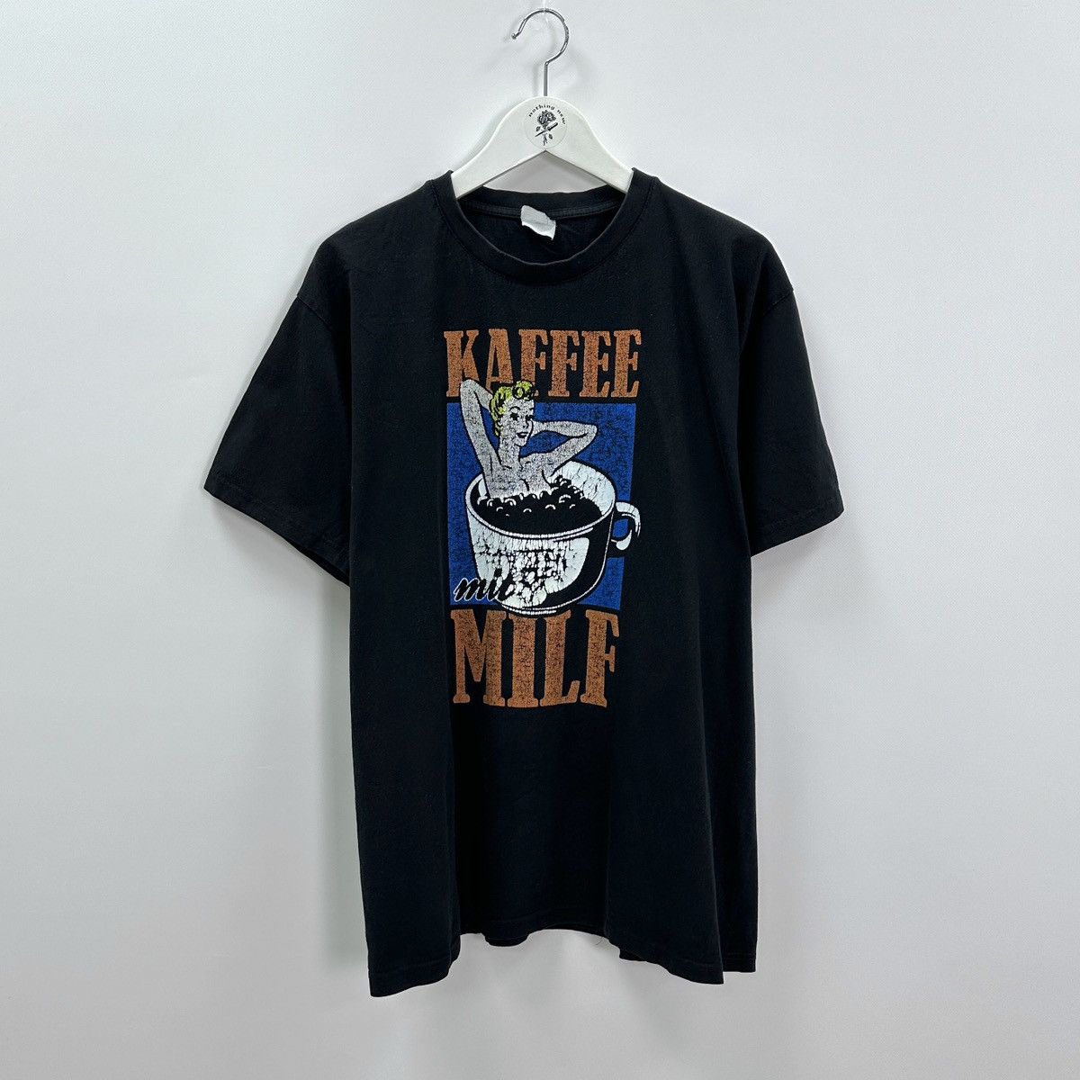 Vintage Vintage 90s Coffe with Milf humor tee y2k washed hype Sex Size US XL / EU 56 / 4 - 1 Thumbnail