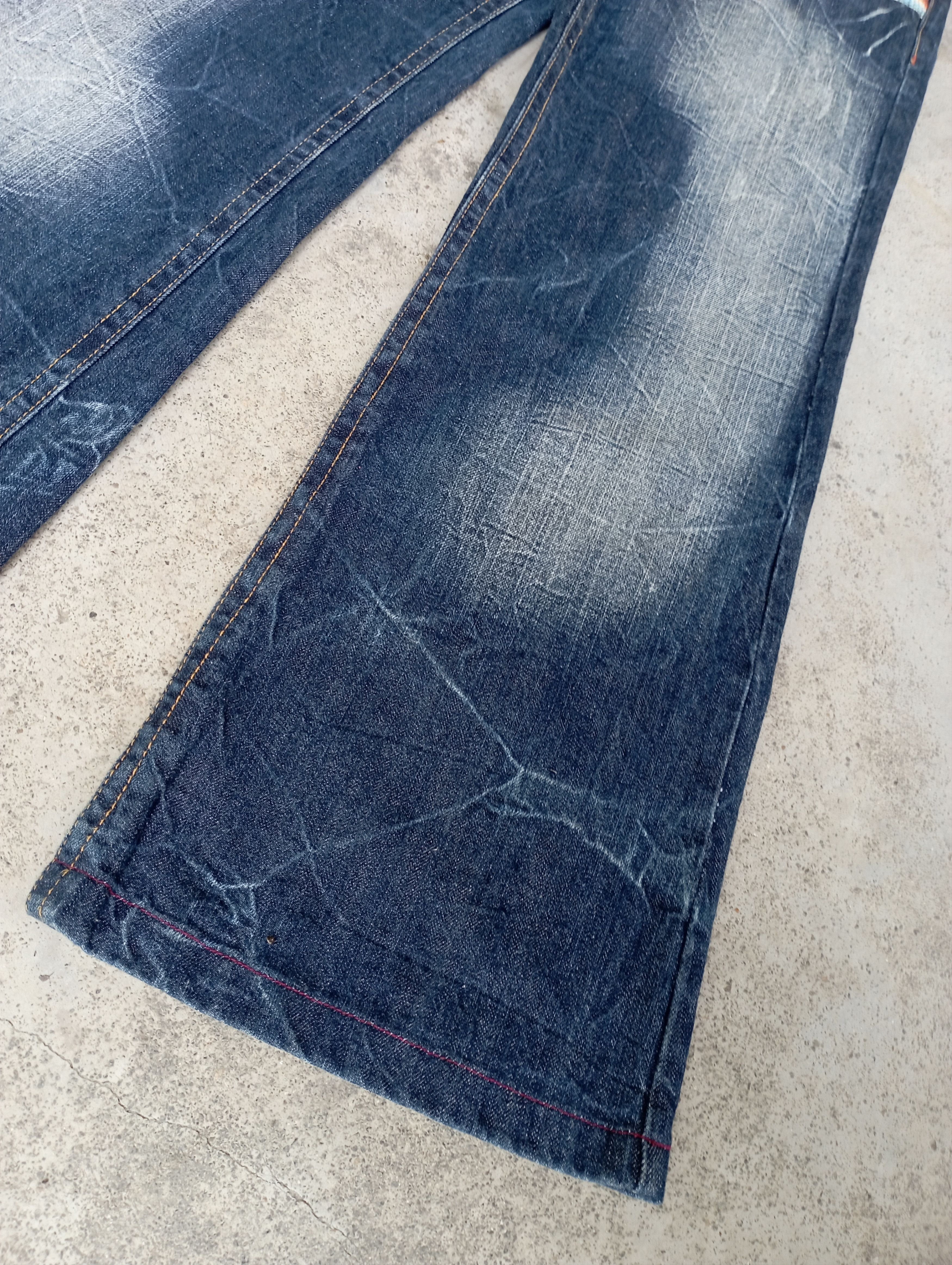 Tornado Mart Super Flare Jeans Japan lightning Wash Baggy Flare Jeans Size US 30 / EU 46 - 3 Thumbnail