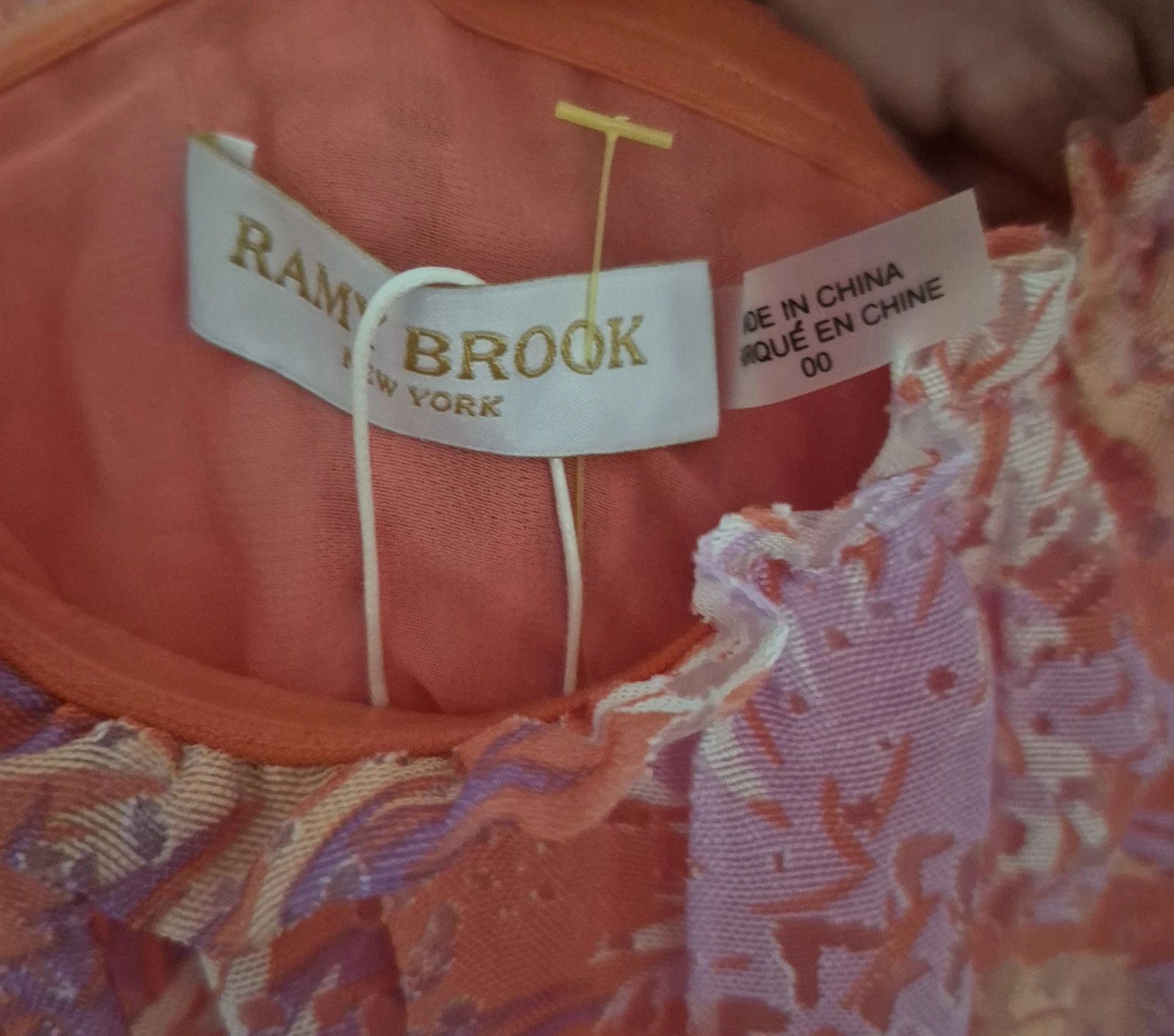 Ramy Brook Aya Guava Burnout Dress Colorful Party Prom Spring Summer Size XXS / US 00 / IT 34 - 5 Thumbnail