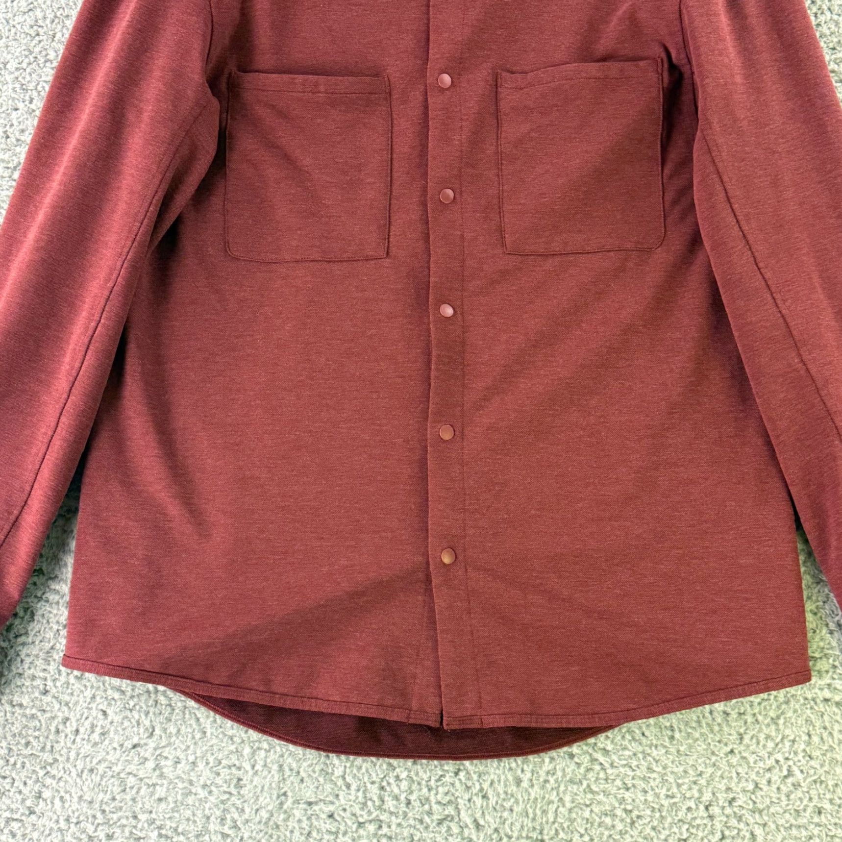 Lululemon Lululemon Compatibility Shirt Men M Red Snap Button Long Sleeve Knit Casual Shirt Size US M / EU 48-50 / 2 - 4 Thumbnail