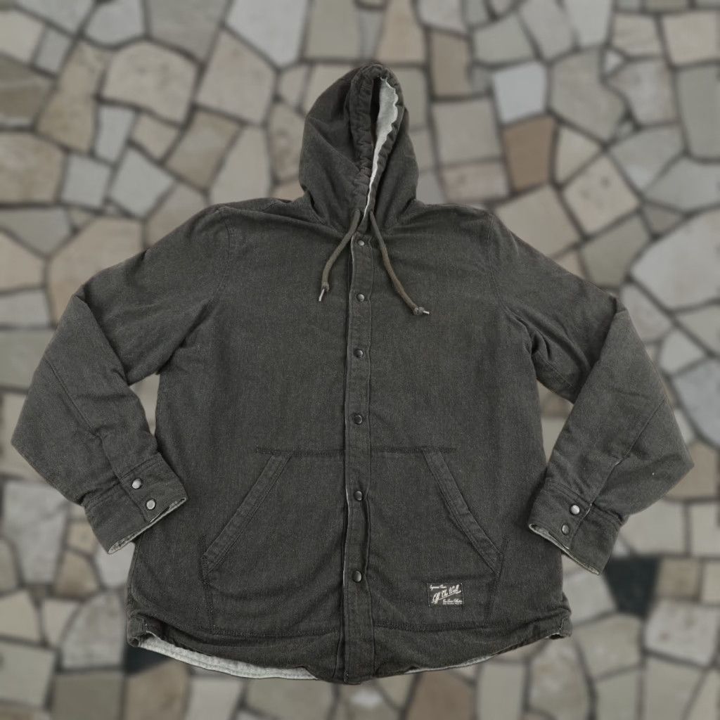 Vans VANS Jacket Mens M Reversible Canvas Coat Gray Black Snap Up Outdoor Skateboarding Shirt? Size US M / EU 48-50 / 2 - 1 Thumbnail