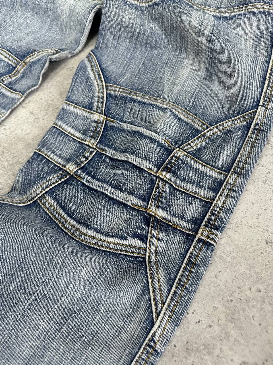 Junya Watanabe Vintage Faded Painted Stoned Cotton Denim Jeans Size US 31 - 2 Thumbnail