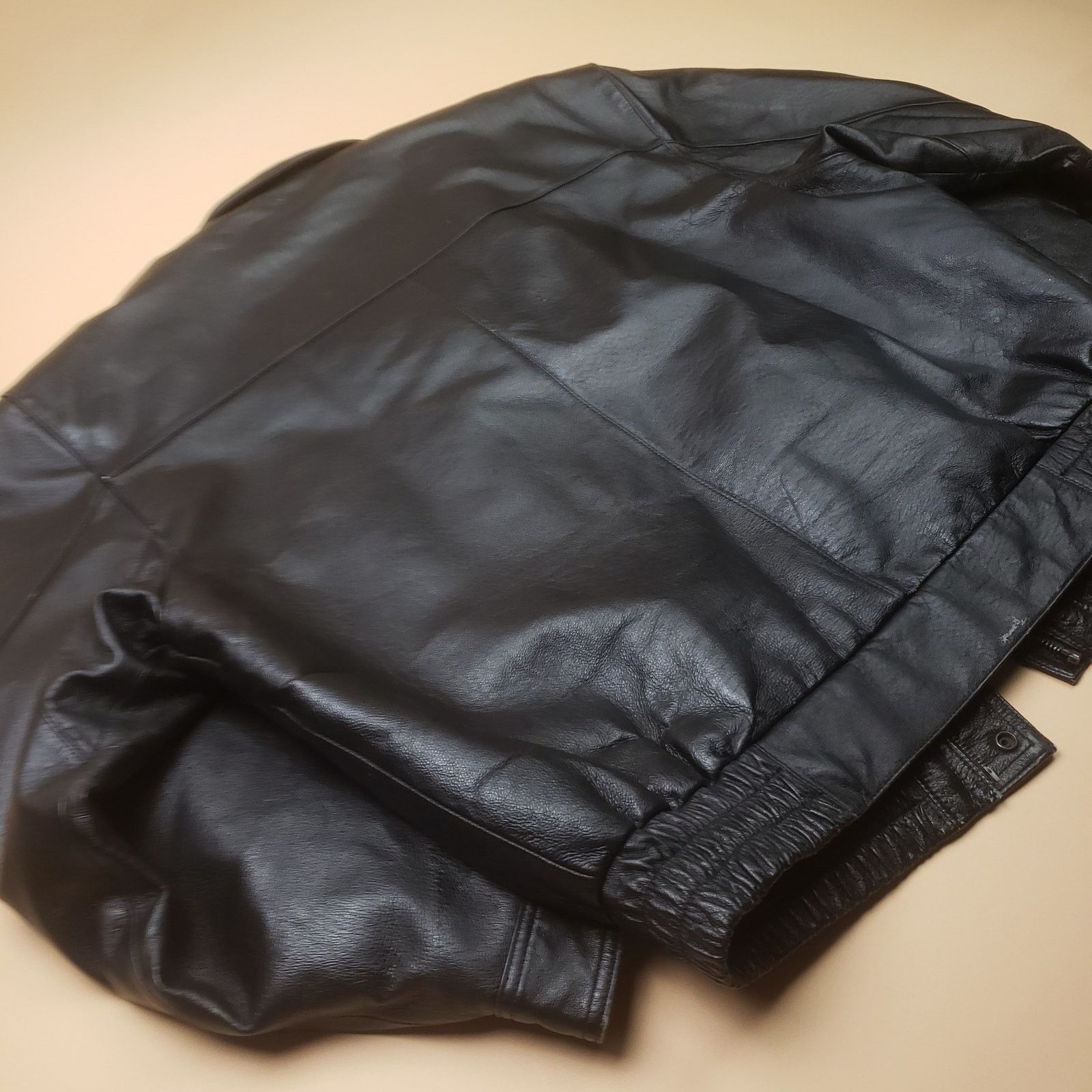 Vintage Charles Klein Leather Bomber Jacket XL Mens Full Zip Biker Size US L / EU 52-54 / 3 - 3 Thumbnail