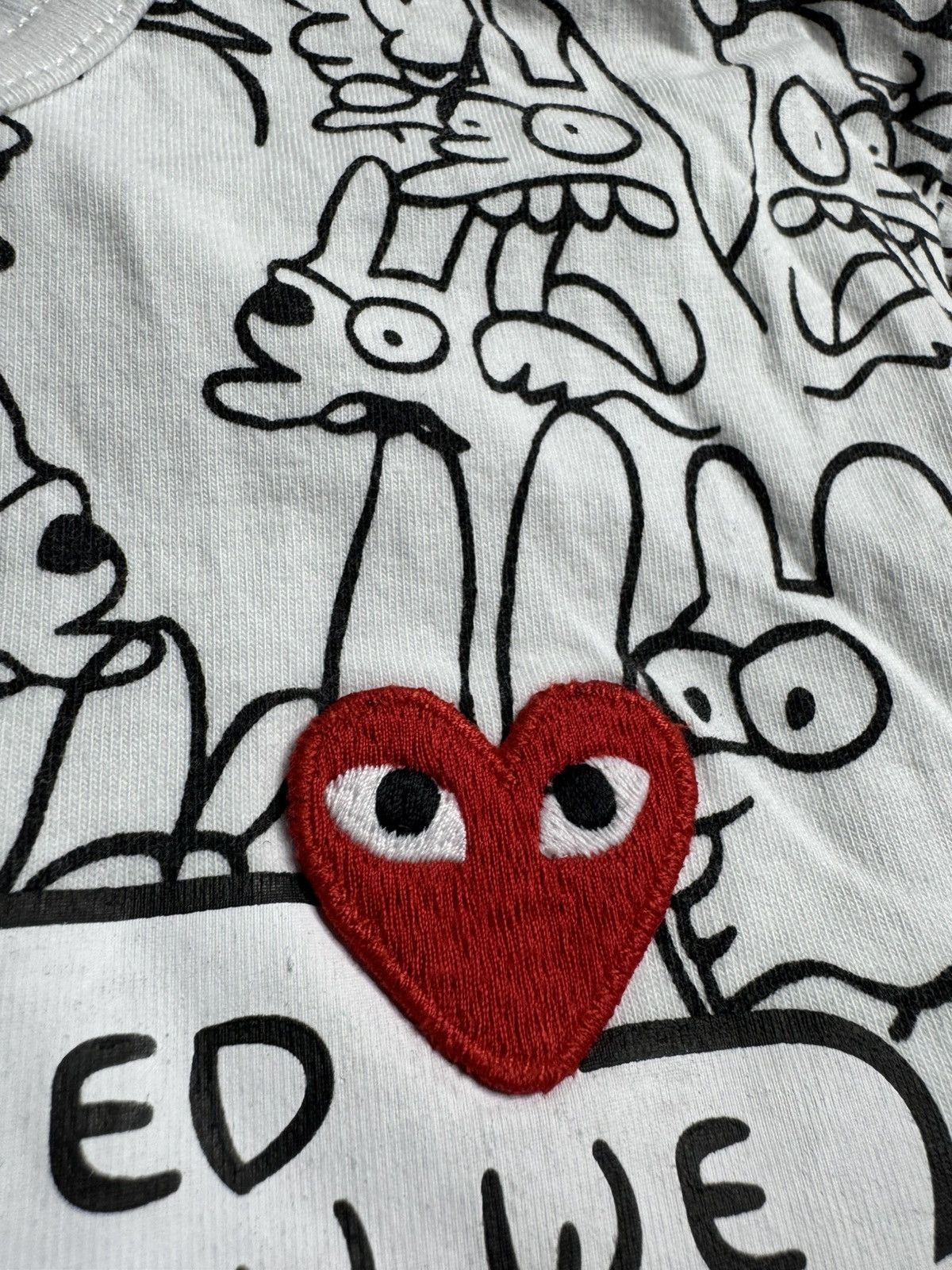 Comme des Garcons × Comme des Garcons PLAY Comme des Garsons Big Logo white T-Shirt M Size US M / EU 48-50 / 2 - 3 Thumbnail