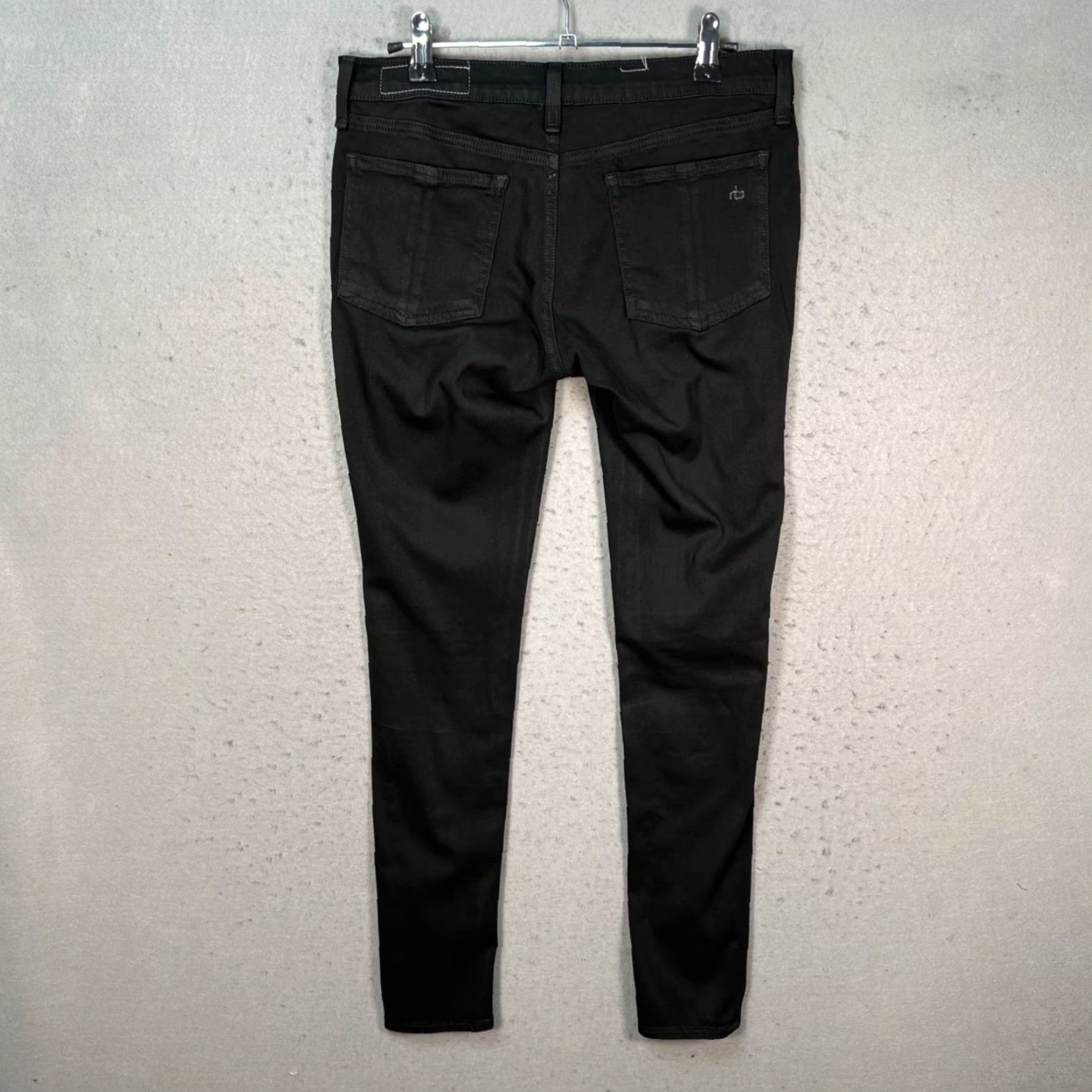 Rag & Bone rag & bone Womens 29 Denim Jeans Black Mid-Rise Skinny Jeans Size 29" - 2 Thumbnail