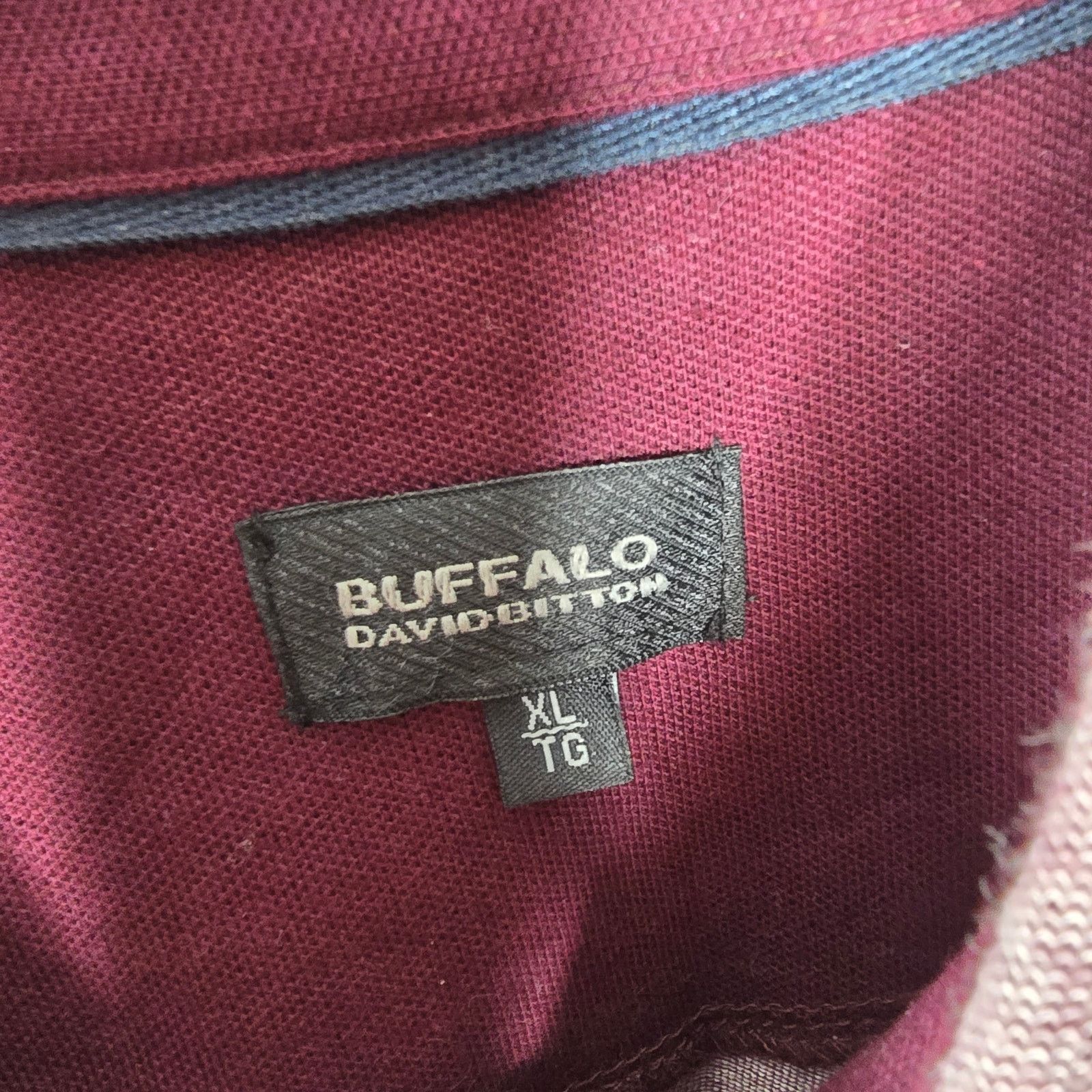 Buffalo David Bitton Men's Buffalo David Bitton Heathered Burgundy Polo Size XL Size US XL / EU 56 / 4 - 2 Thumbnail