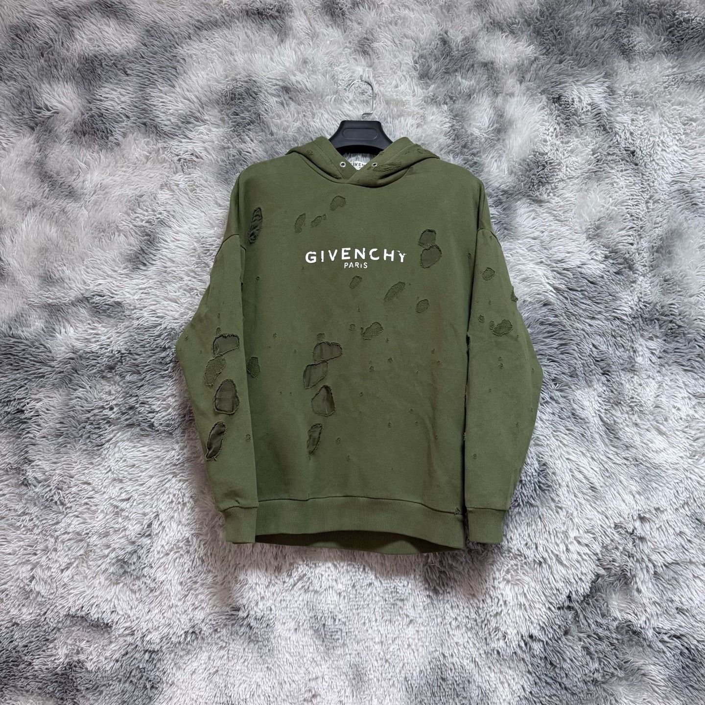 Givenchy Givenchy Green Hoodie Pullover Size US S / EU 44-46 / 1 - 1 Thumbnail