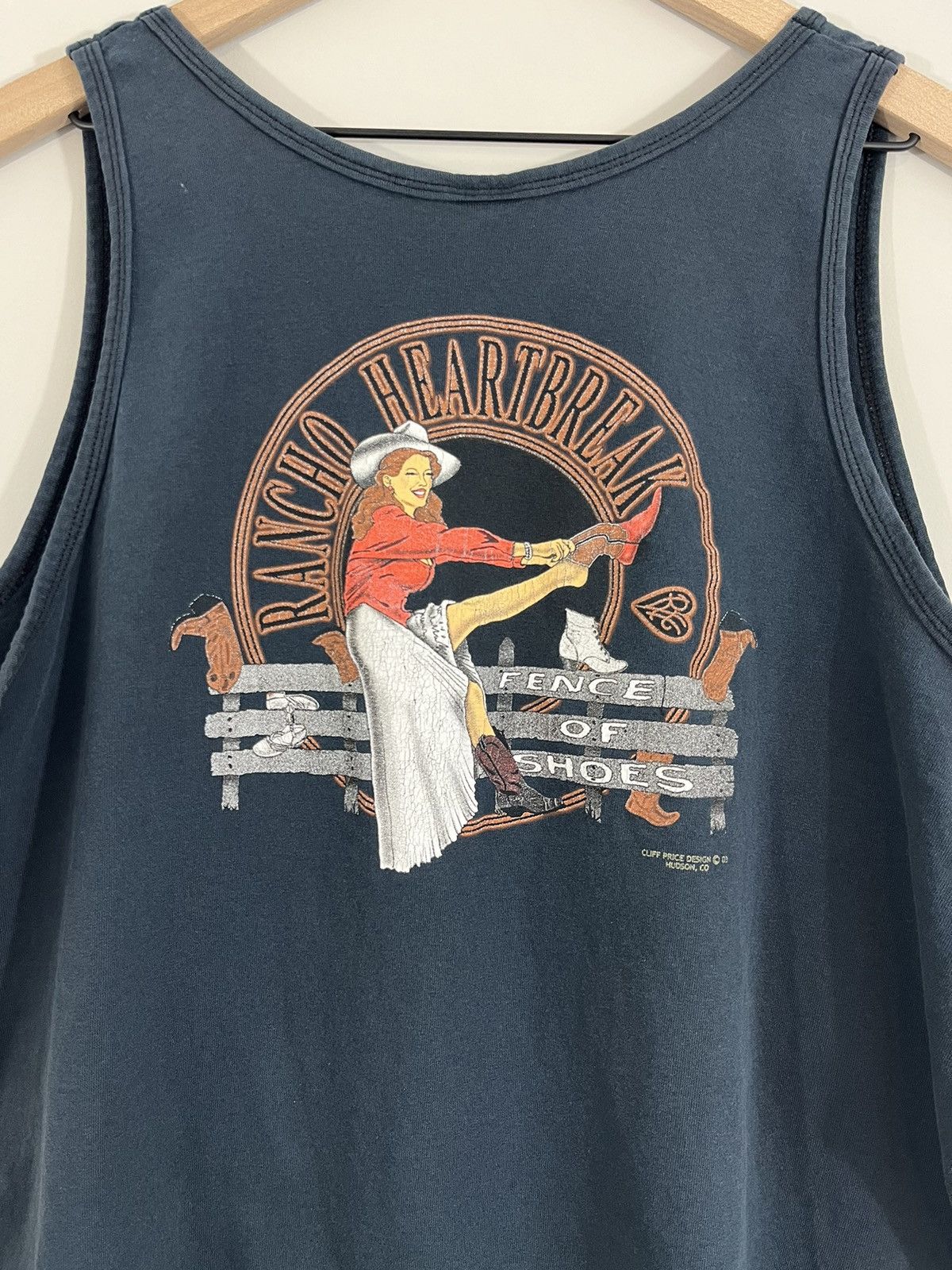 Vintage Cowboy Heartbreak Distressed Faded Oversize Tank Size US XXL / EU 58 / 5 - 1 Thumbnail