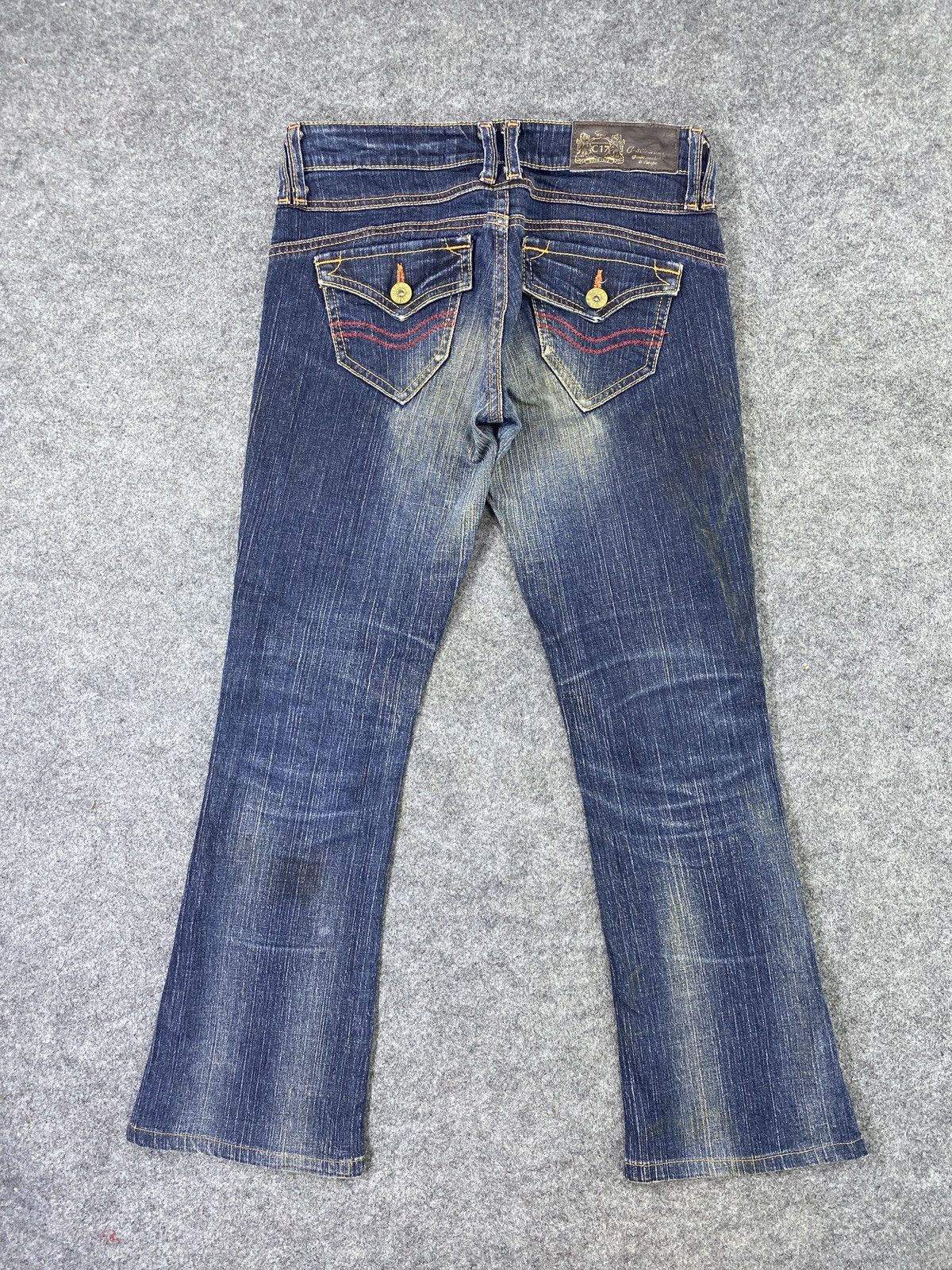 Japanese Brand C-Seventeen Blue Wash flare Jeans - J1016 Size 30" / US 8 / IT 44 - 4 Thumbnail