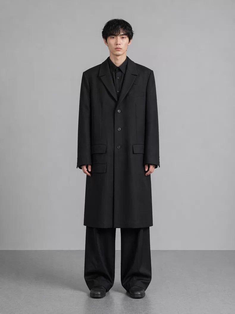 Yohji Yamamoto Yohji Yamamoto 21 AW Twill Wool Coat Size US XL / EU 56 / 4 - 2 Thumbnail