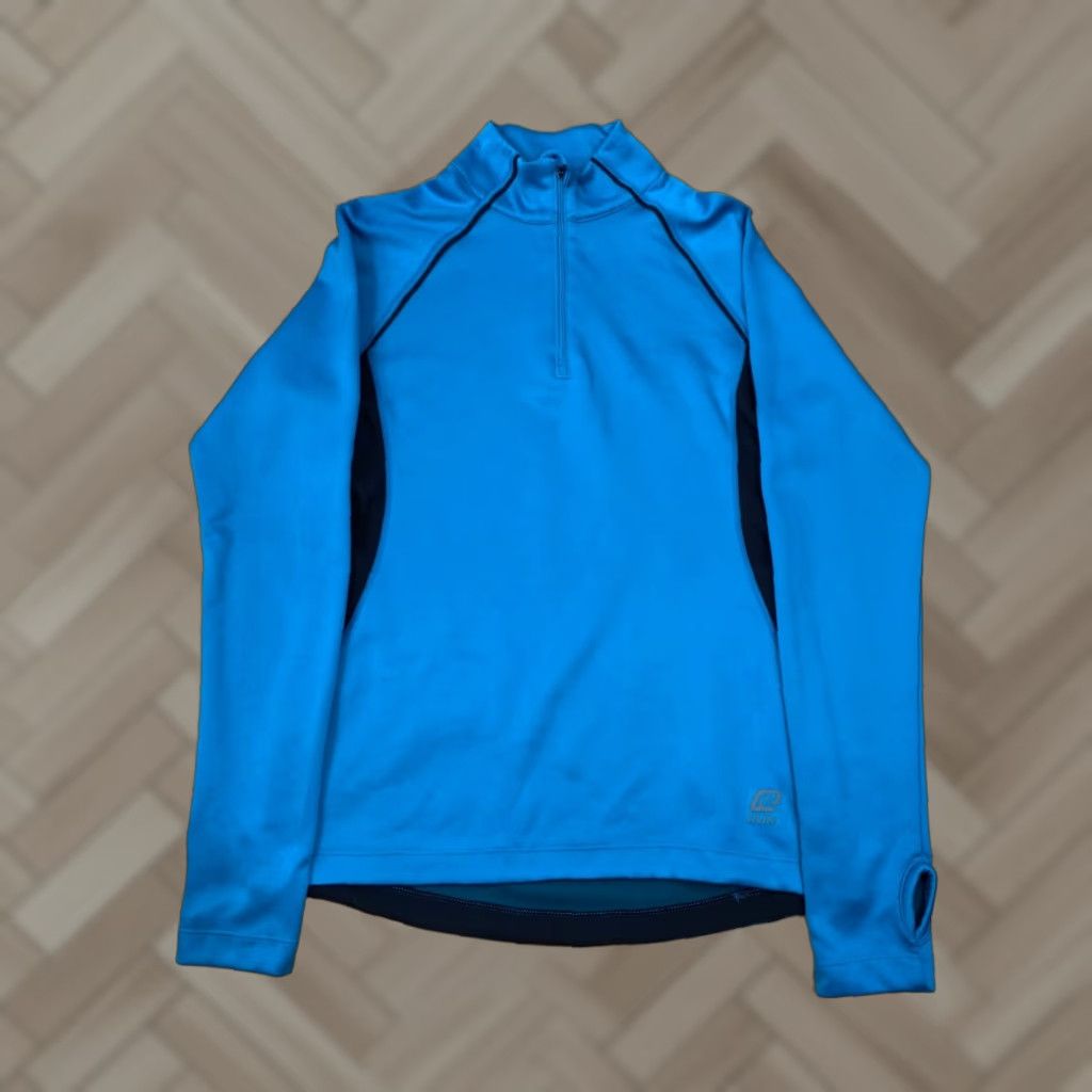 Vintage Road Runner Womens Pullover Sweatshirt 1/4 Zip Blue Activewear Running S Womens Size S / US 4 / IT 40 - 1 Thumbnail