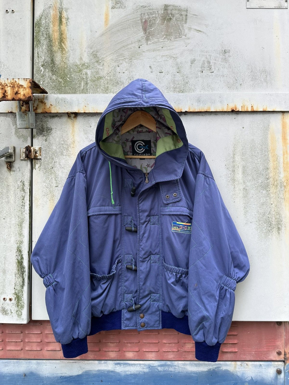 Vintage 👹Vintage Giugiaro Ski Hooded Bomber Jacket Size US M / EU 48-50 / 2 - 2 Thumbnail