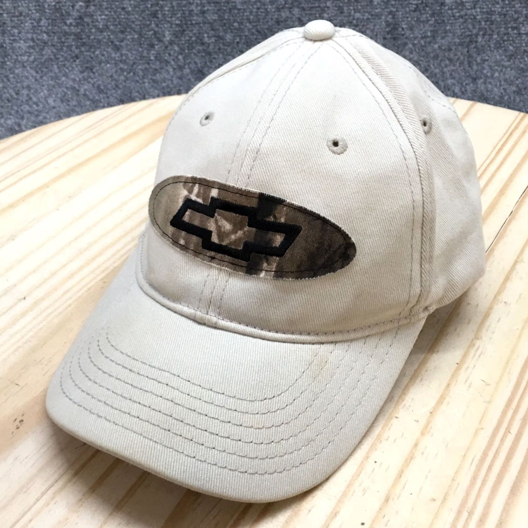 Logo 7 Chevrolet Baseball Cap Mens Beige One Size Curved Brim Embroidered Logo A-Flex Hat Canvas Cotton Adjustable Mesh Back Summer Casual Size ONE SIZE - 2 Thumbnail