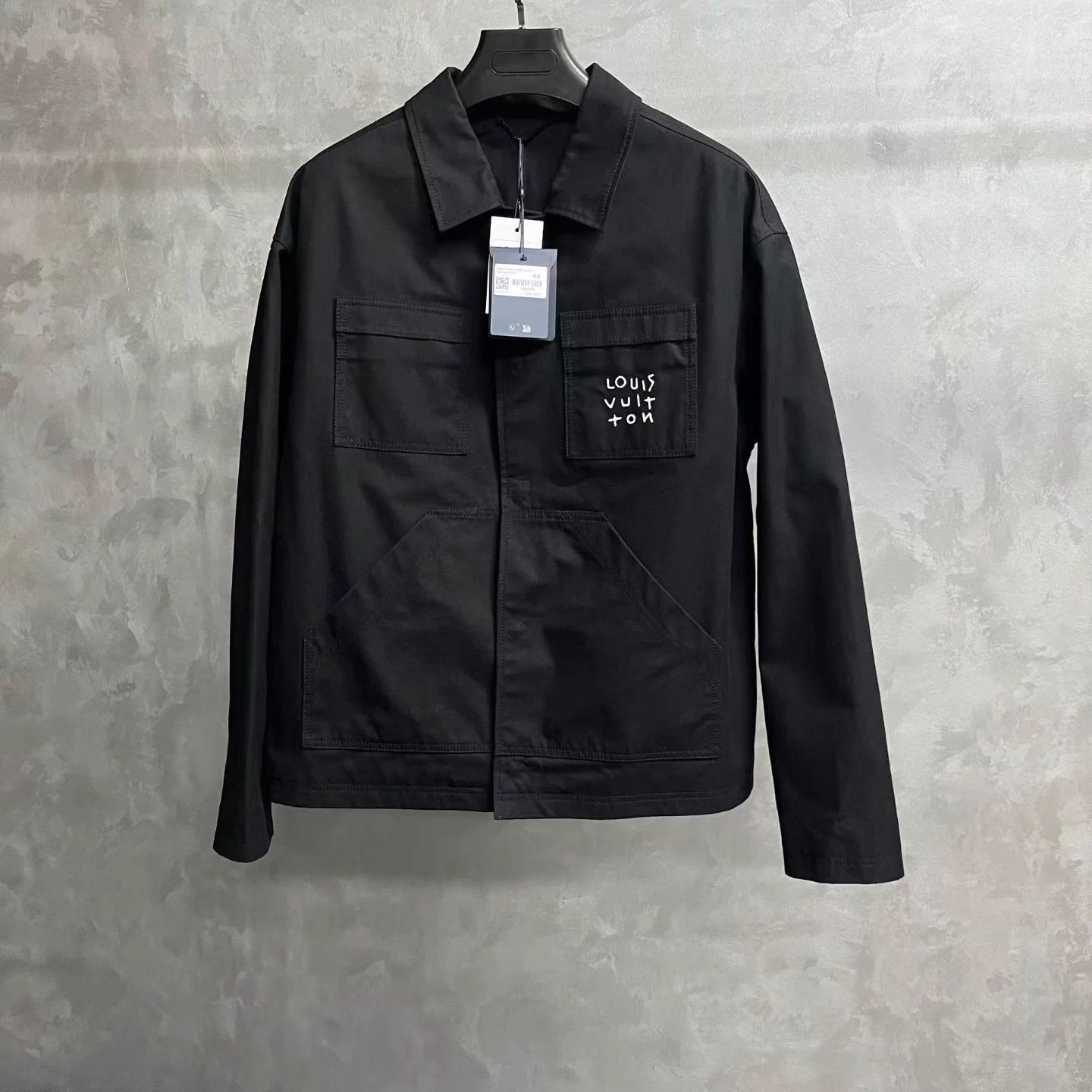Louis Vuitton Louis Vuitton Black Logo Tech Shirt Jacket Size US M / EU 48-50 / 2 - 1 Thumbnail