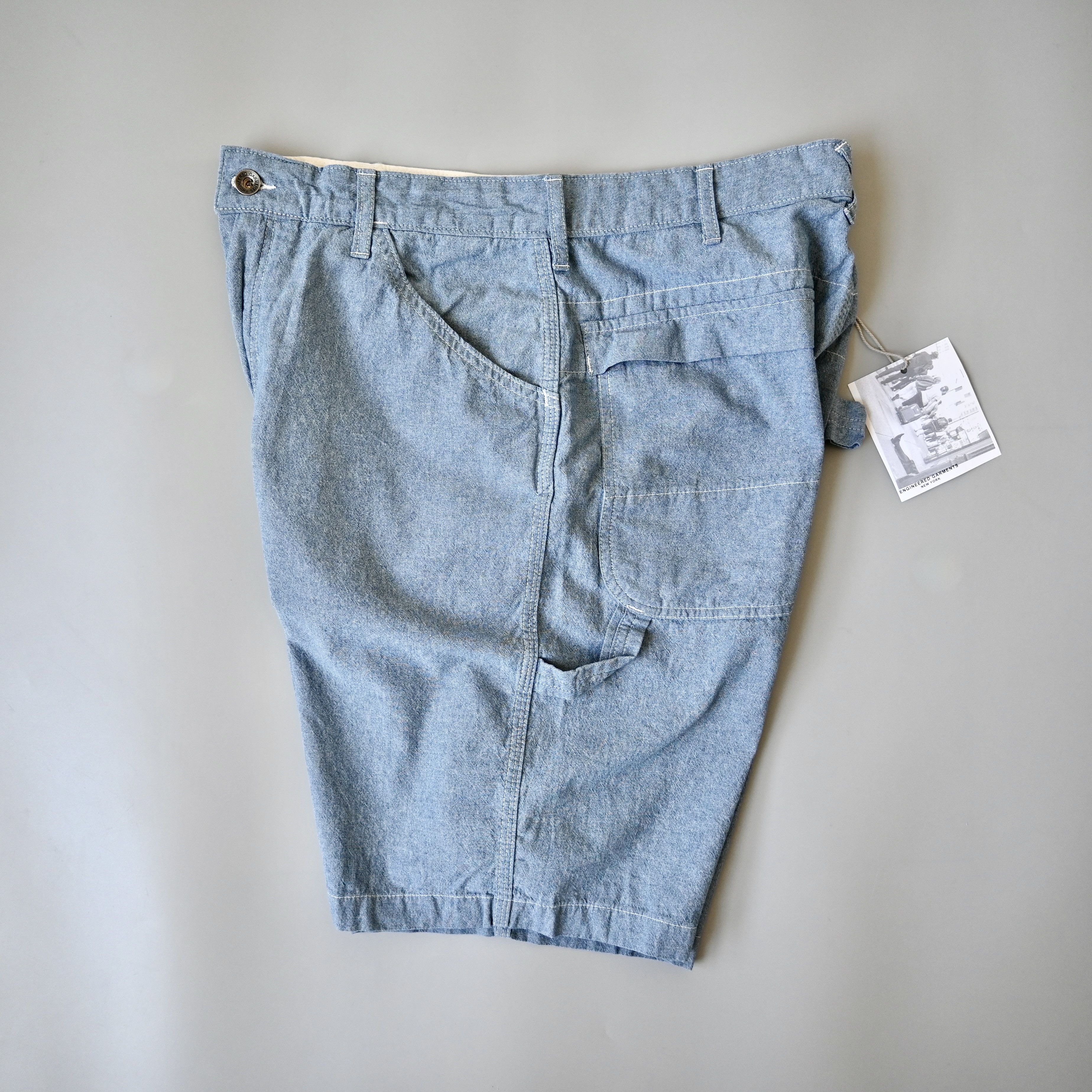 Engineered Garments UNUSED, Engineered Garments painter shorts, chambray, S Size US 33 - 1 Thumbnail