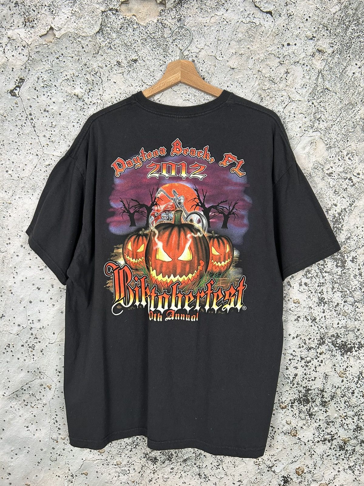 Vintage Vintage Biktoberfest Daytona Beach Harley Pumpkin Horror Tee Size US XXL / EU 58 / 5 - 1 Thumbnail