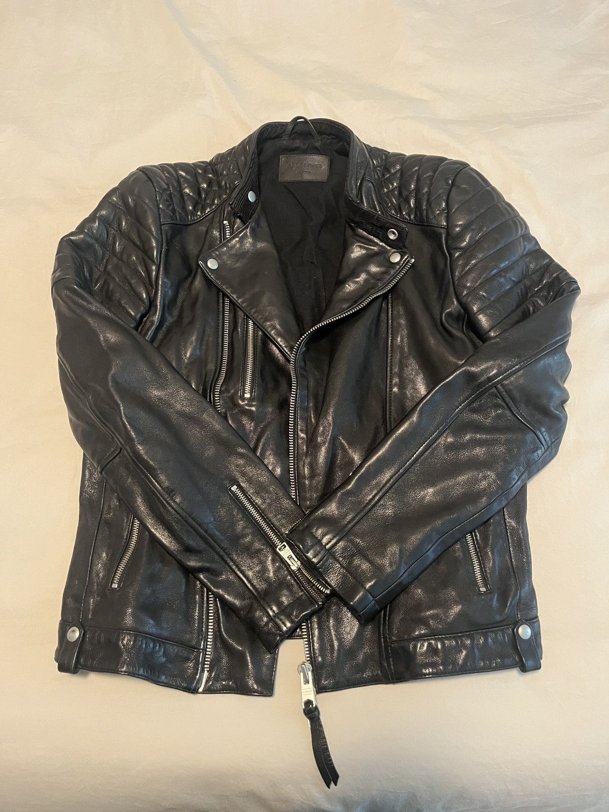 Allsaints AllSaints Padded Moto Leather Jacket Size US M / EU 48-50 / 2 - 5 Thumbnail