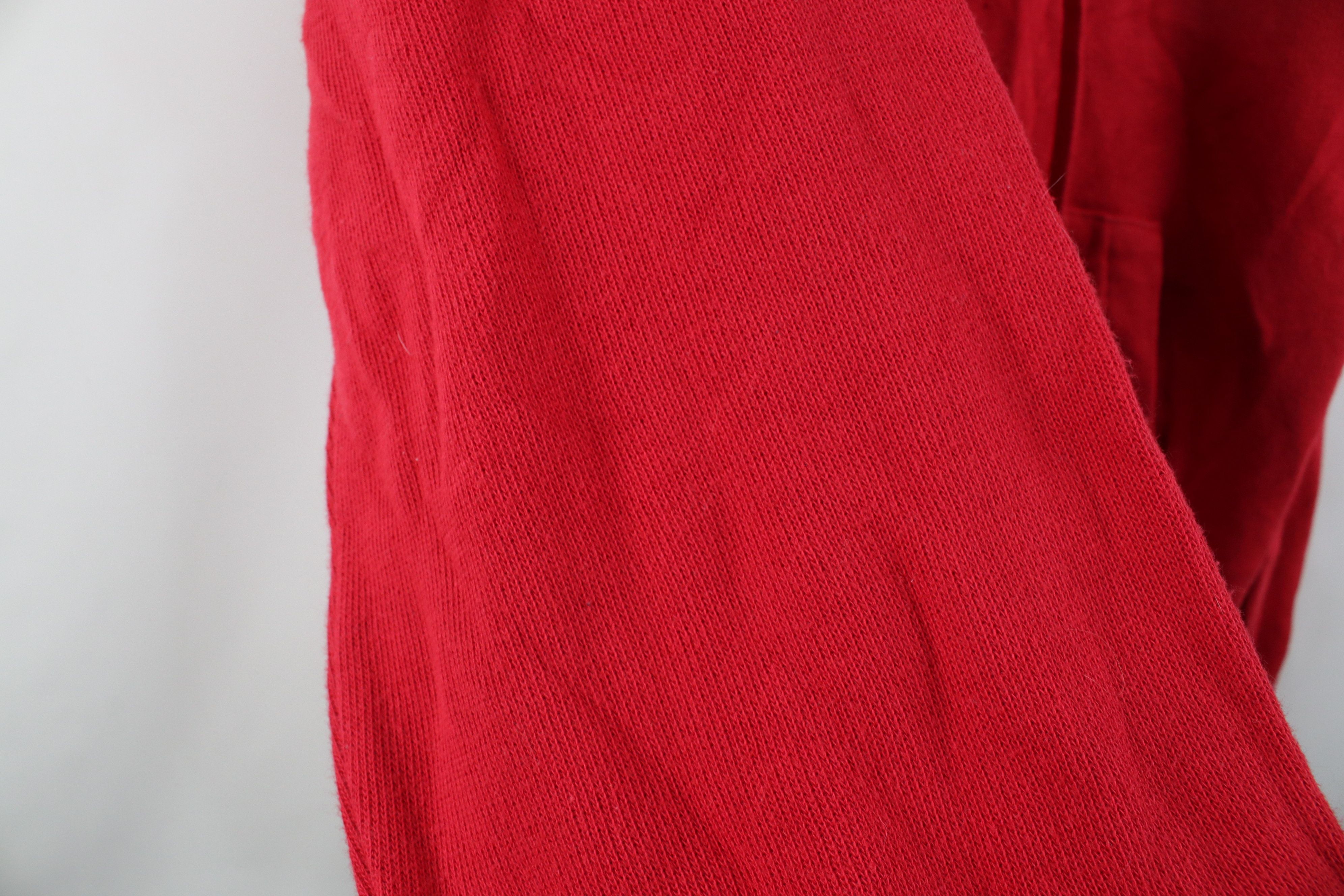 Nautica Vintage 90s Nautica Ribbed Knit Hoodie Sweater Red Cotton Size US M / EU 48-50 / 2 - 8 Thumbnail