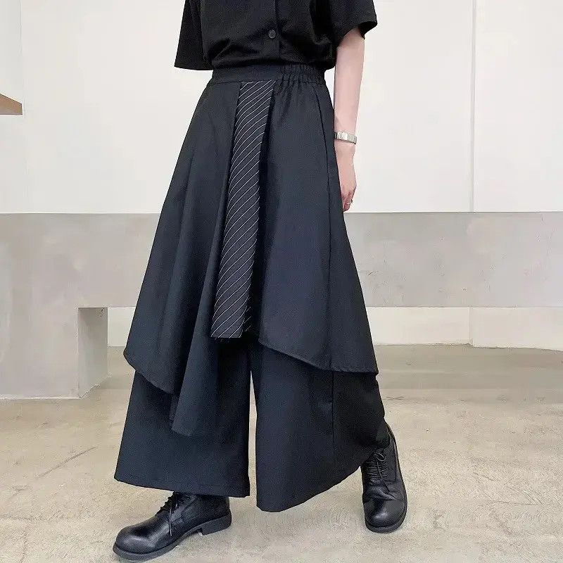 Japanese Brand Elastic Waist Trousers Loose Punk Japanese Size 33" - 3 Thumbnail