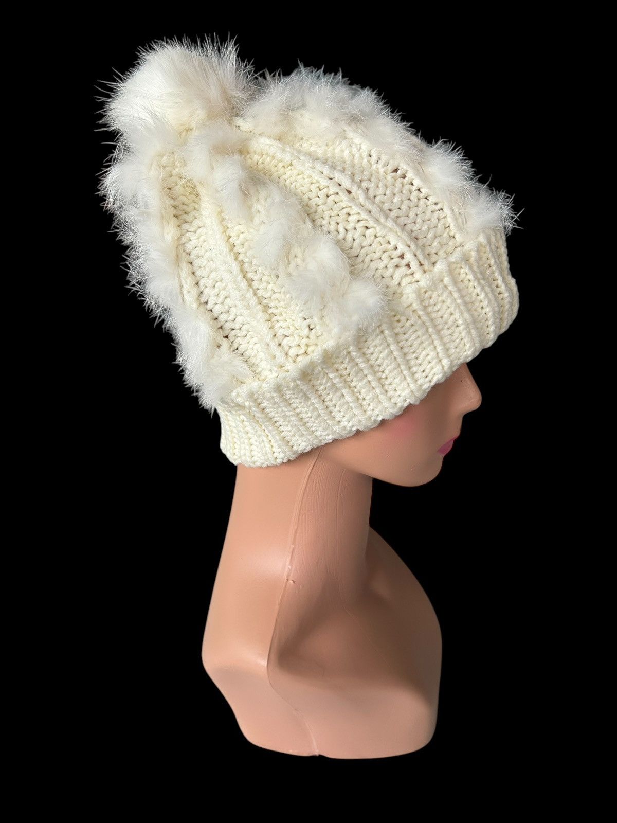 Japanese Brand × Kapital × Vintage Japanese Punk Bondage Style Knitt Fur Beanie Hats Size ONE SIZE - 3 Thumbnail