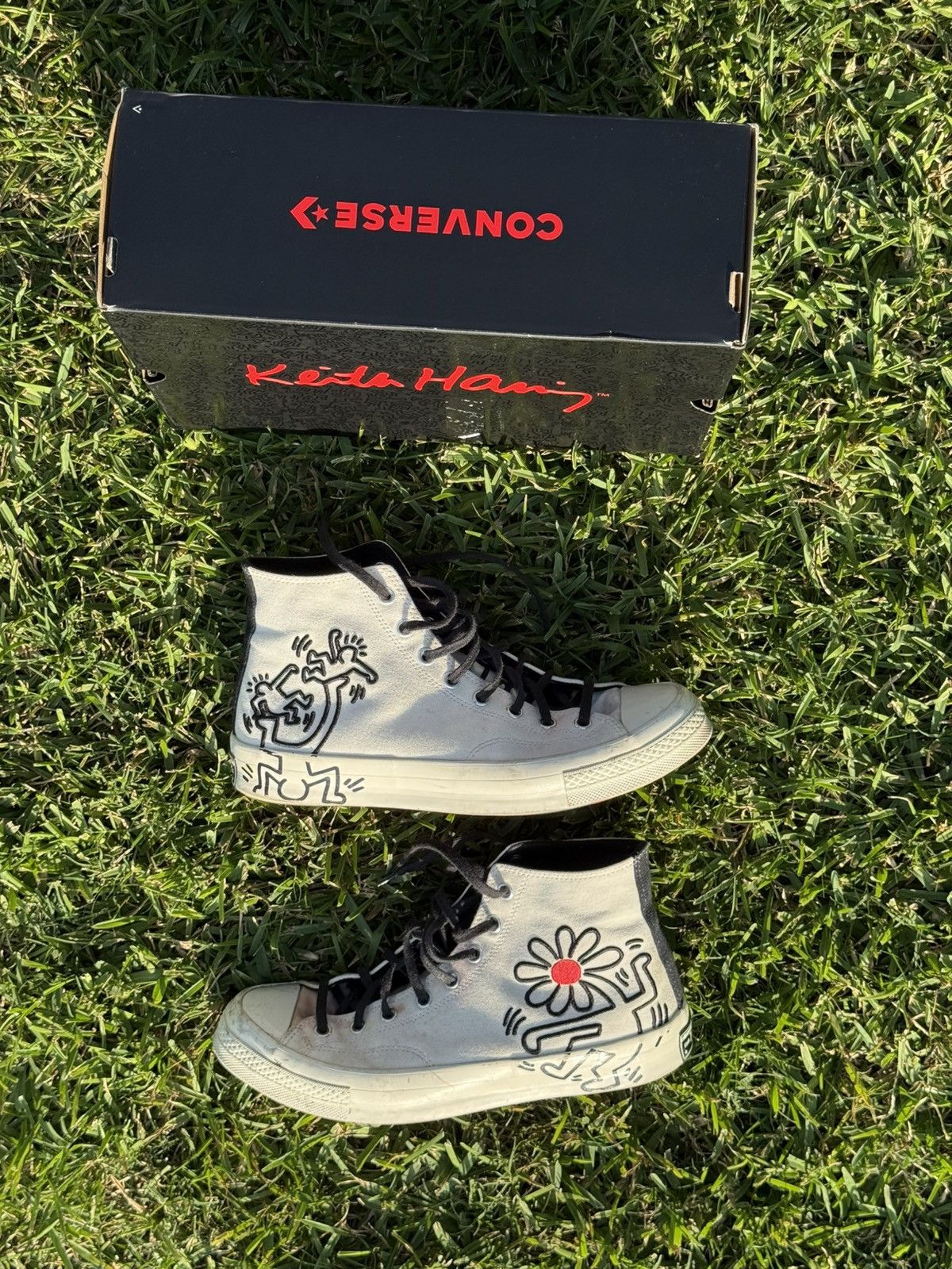 Keith Haring Keith Harring X Converse High Tops Size US 11.5 / EU 44-45 - 3 Thumbnail
