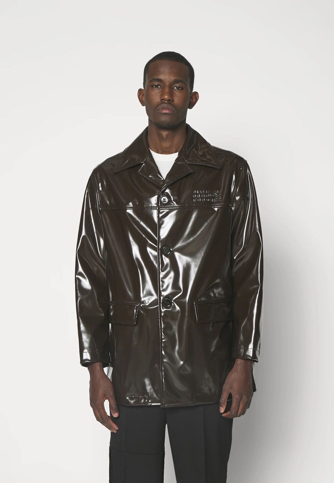 Maison Margiela !DS! SS23 Maison Margiela Faux Leather Brown Patent Jacket Size US M / EU 48-50 / 2 - 7 Thumbnail