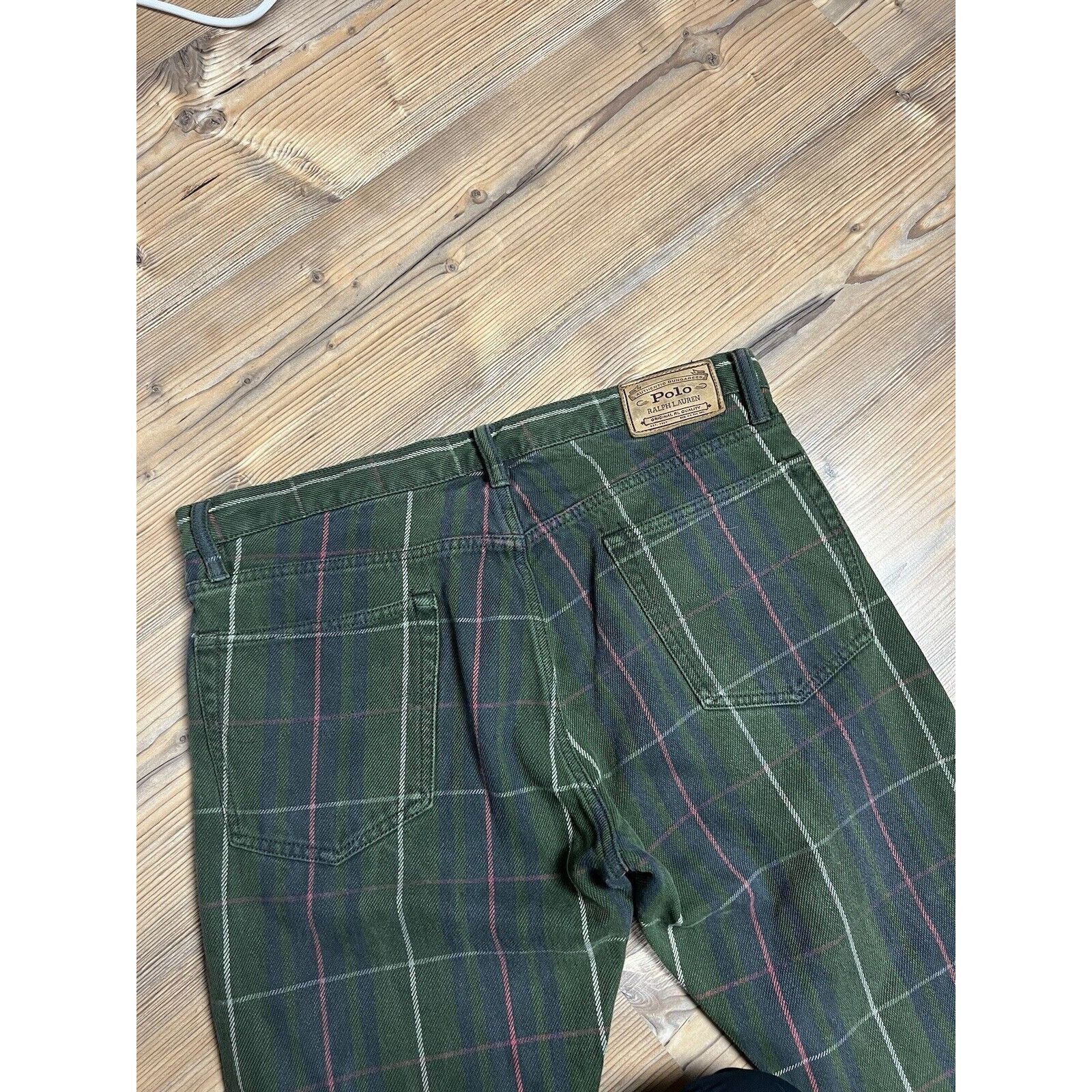 Ralph Lauren Polo Ralph Lauren Dungarees Green Checked Denim Pants Size 3 Size US 34 / EU 50 - 7 Thumbnail