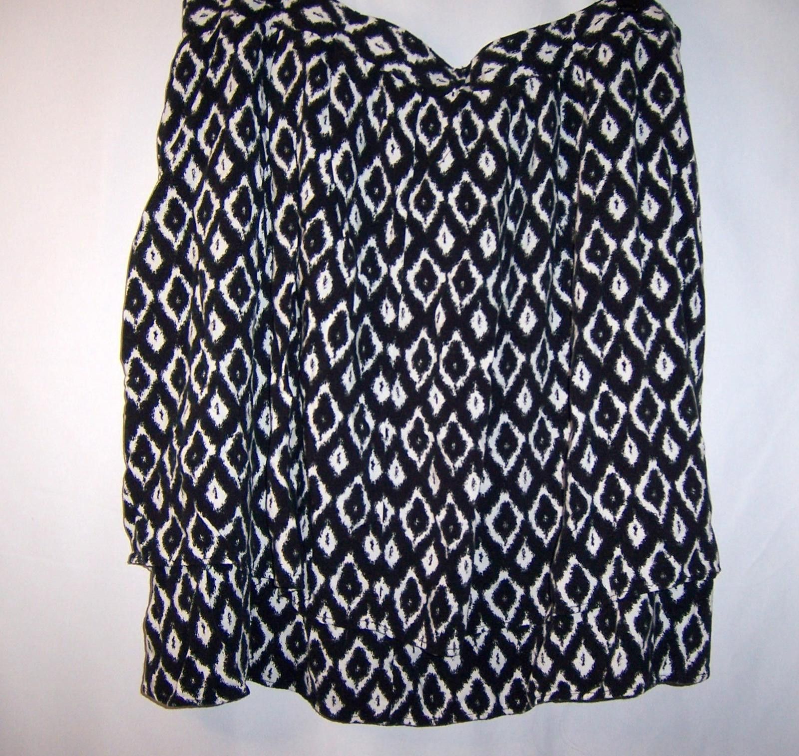 Other Dress Barn Women's 2X Plus 2-Tiered Skirt Black and White Size 42" / US 20 - 2 Thumbnail