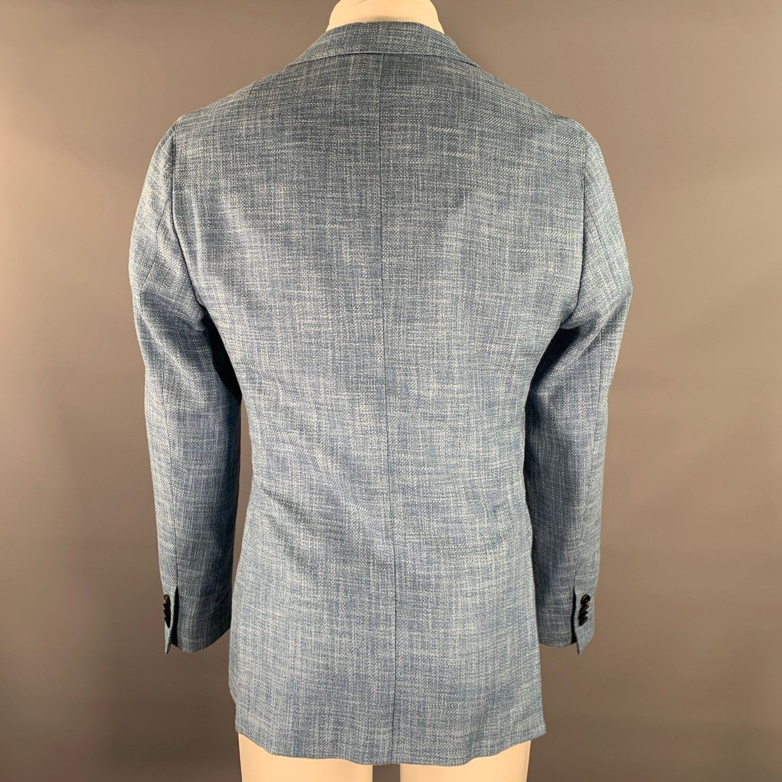 MAURIZIO BALDASSARI 40R Blue Heather Cashmere Sport Coat