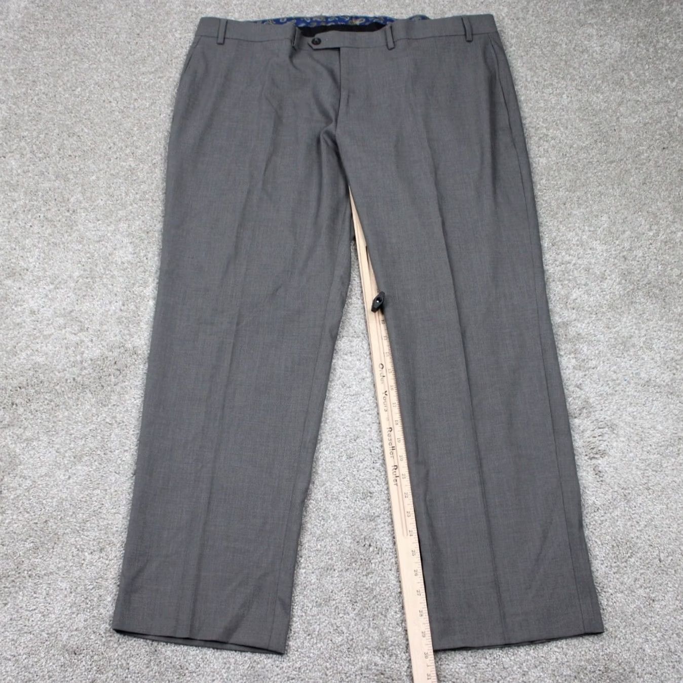 Ralph Lauren LAUREN Ralph Lauren Dress Pants Mens 42x30 Gray Flat Front Poly/Rayon Blend Dress Pants Mens Gray 90s Preppy Style Regular Straight Front Size US 42 / EU 58 - 3 Thumbnail