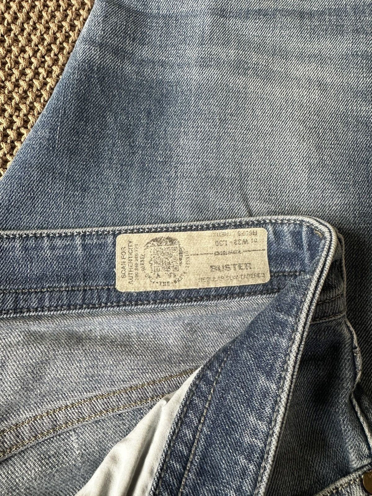 Diesel Distressed Slim Taper Jeans 32x30 Size US 32 / EU 48 - 6 Thumbnail