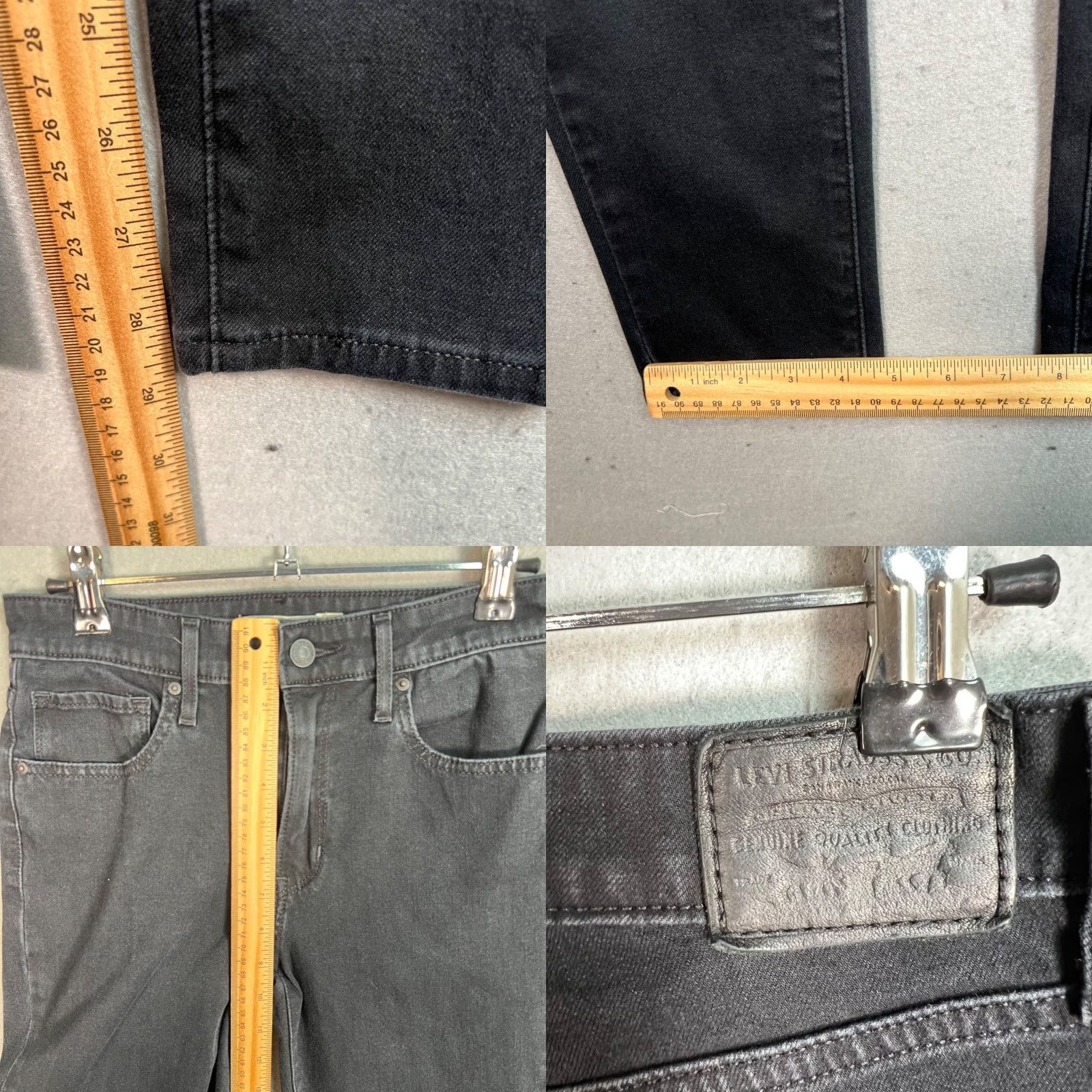 Levi's VINTAGE Levi's Jeans Women 721 High Rise Skinny 27 x 30 Black Denim Cotton Blend Fat? Size 27" / US 4 / IT 40 - 8 Thumbnail