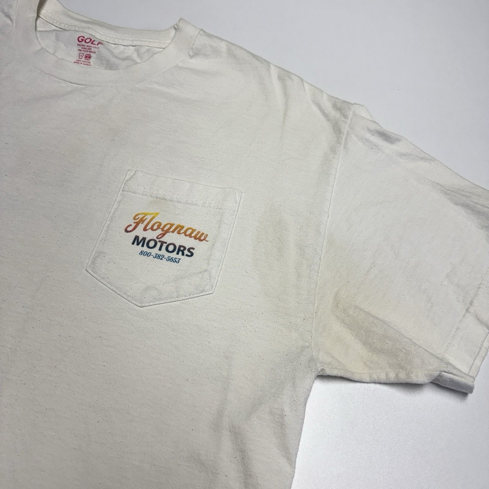 Golf Wang Golf Flognaw Motors T Shirt Mens XL White Pocket Tee Tyler t Size US XL / EU 56 / 4 - 7 Thumbnail