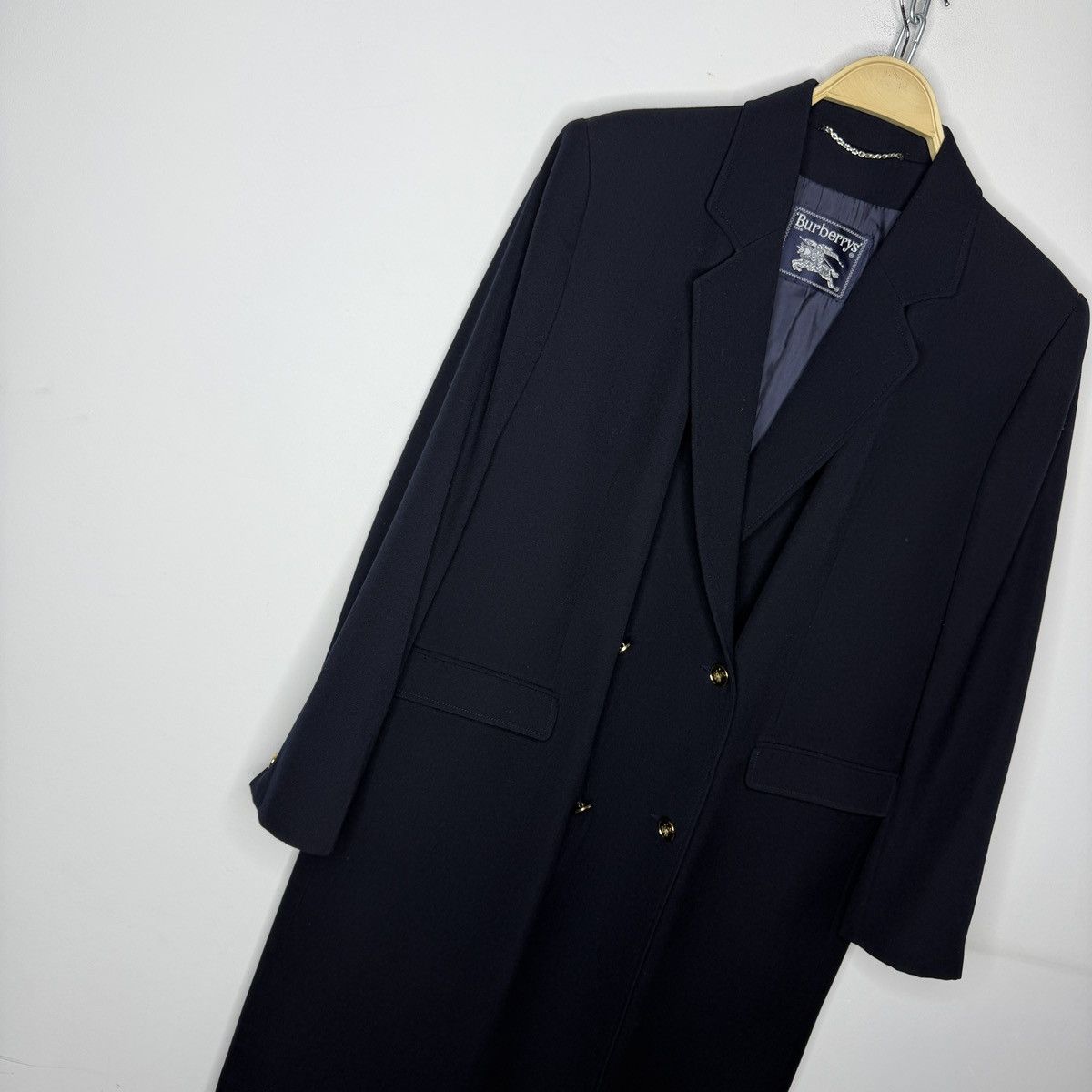 Burberry BURBERRY Jacket Coat Double Breasted Wool Navy Golden Button Size US M / EU 48-50 / 2 - 3 Thumbnail
