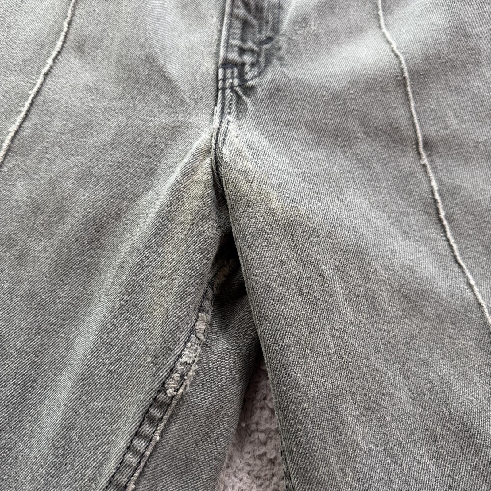 Levi's Vintage 90s Levis 551 Made in USA Gray Wash Jeans Floral Size 31" - 7 Thumbnail