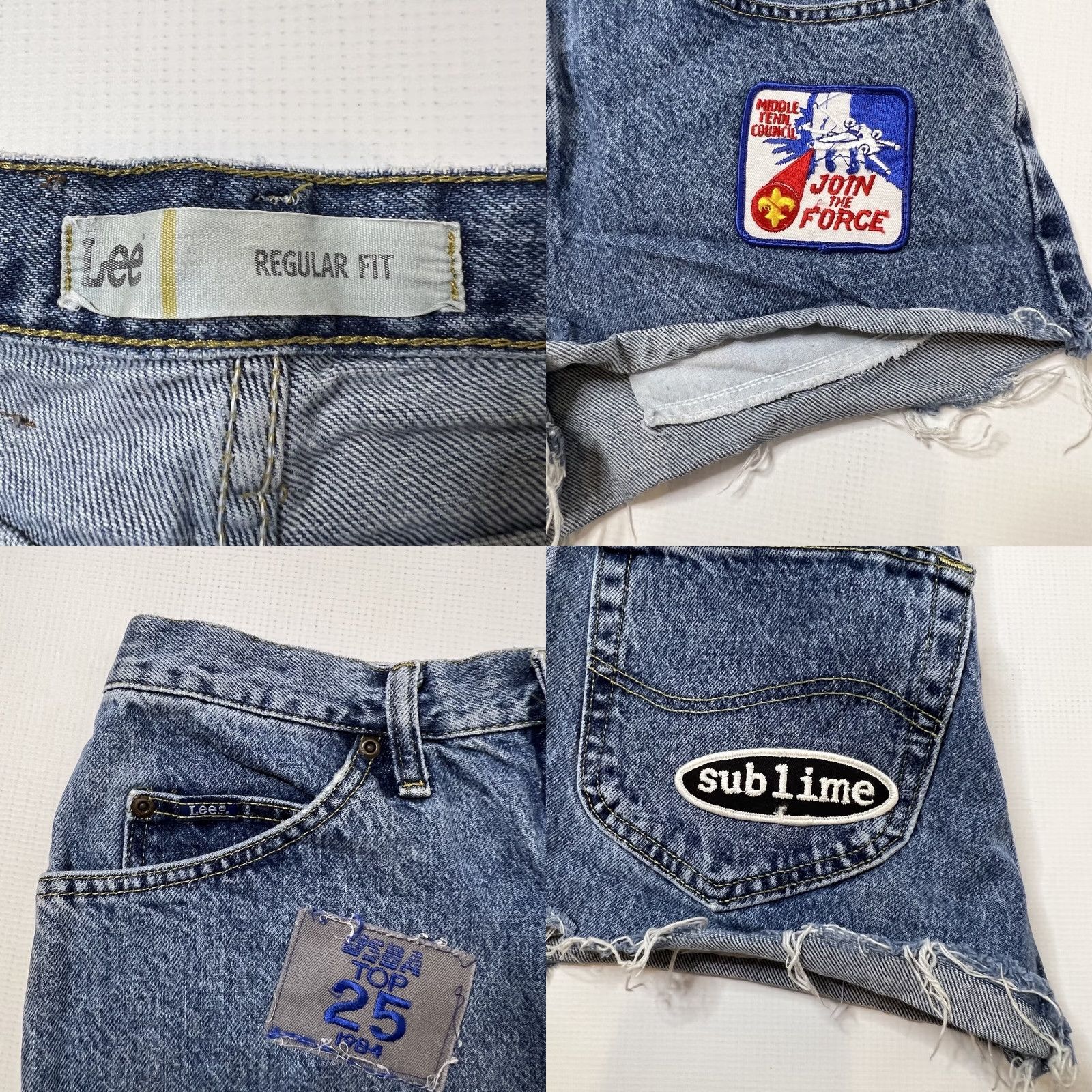 Vintage Womens Lee High Rise Classic Denim Mom Blue Jeans Shorts Size 30 Sublime Patch Size 30" / US 8 / IT 44 - 9 Thumbnail