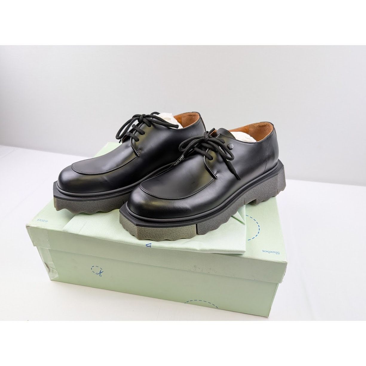 Off-White o1rshd1 Sponge Sole Leather Boot in Black Size US 10 / EU 43 - 16 Thumbnail