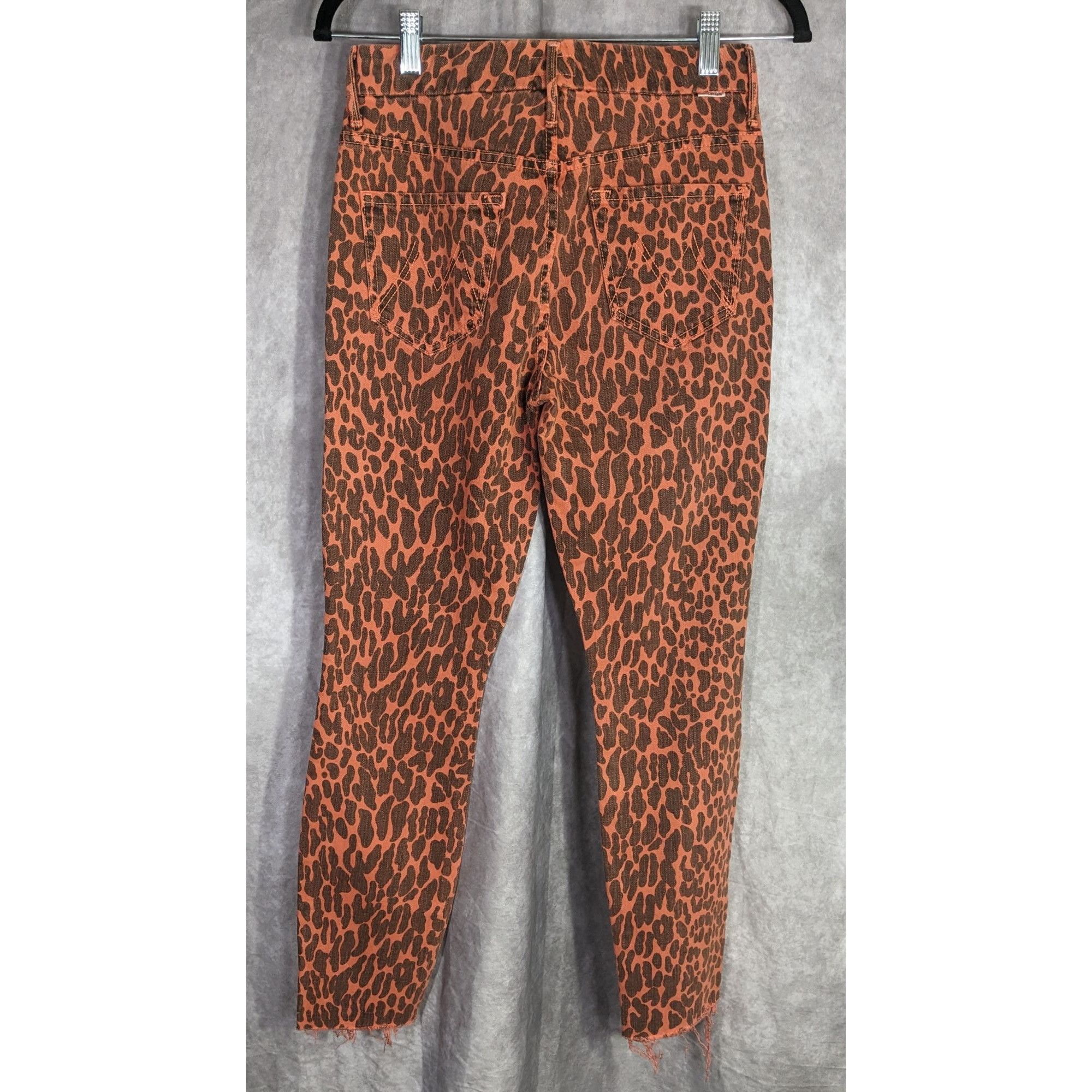 MOTHER Mother Leopard Print Frayed Hem High-Rise Skinny Jeans Size 25" / US 0 / IT 36 - 8 Thumbnail