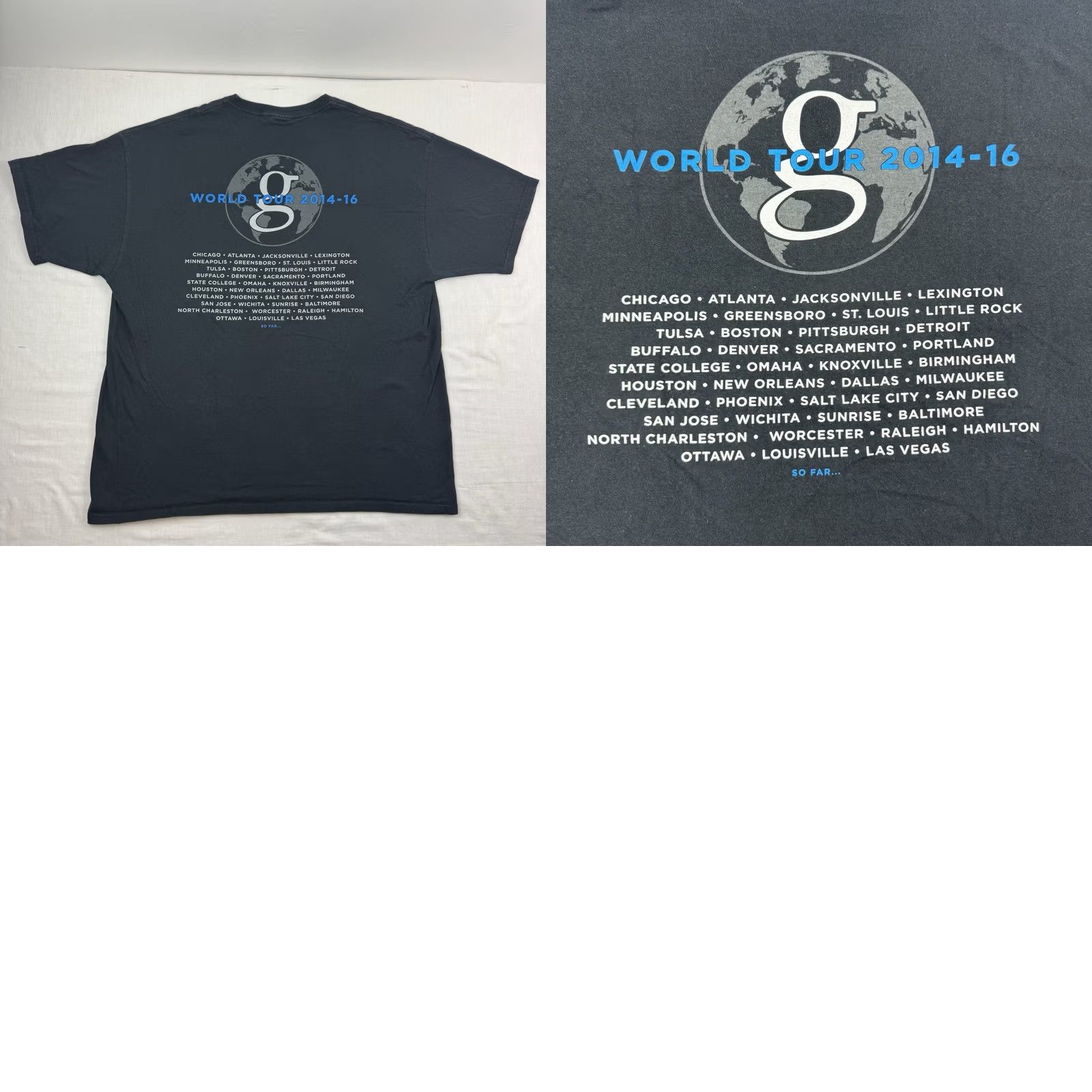 Hanes Garth Brooks World Tour 2014 T Shirt Adult 2XL Music Band Country Music Y2K Mens Size US XXL / EU 58 / 5 - 8 Thumbnail