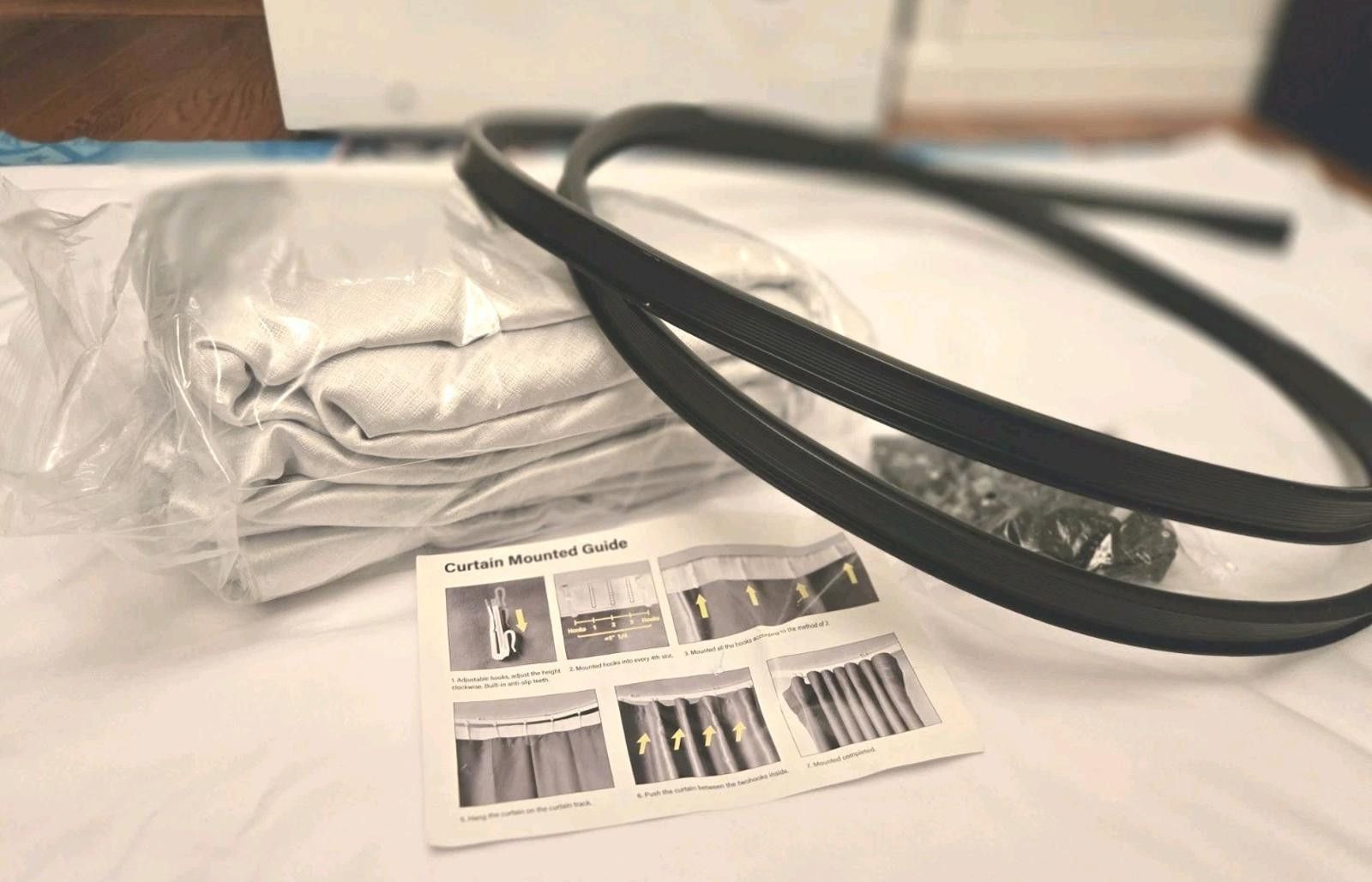Other RoomDivider Curtain W/ Flexible CeilingTracks Set 120"Hx96"L Size ONE SIZE - 5 Thumbnail