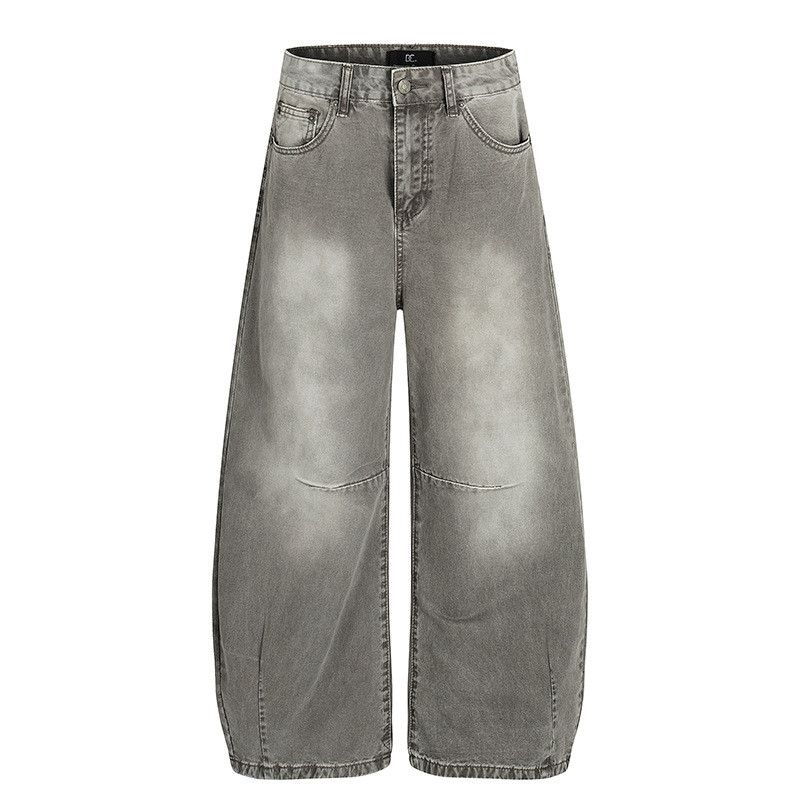 Vintage American retro washed distressed curved jeans for men Size US 32 / EU 48 - 1 Thumbnail