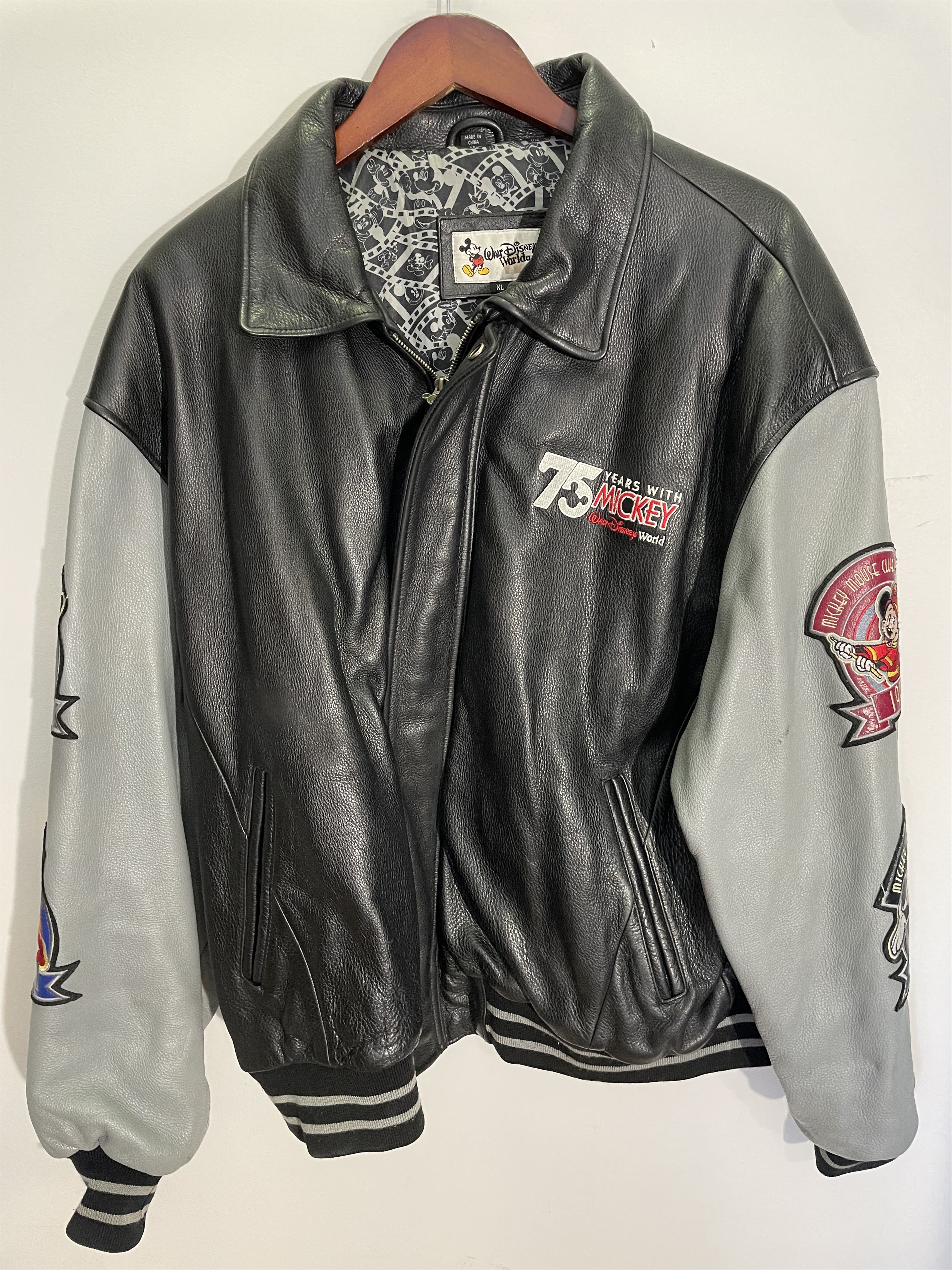 Disney Vintage 75th Anniversary Disney Leather Jacket Grailed