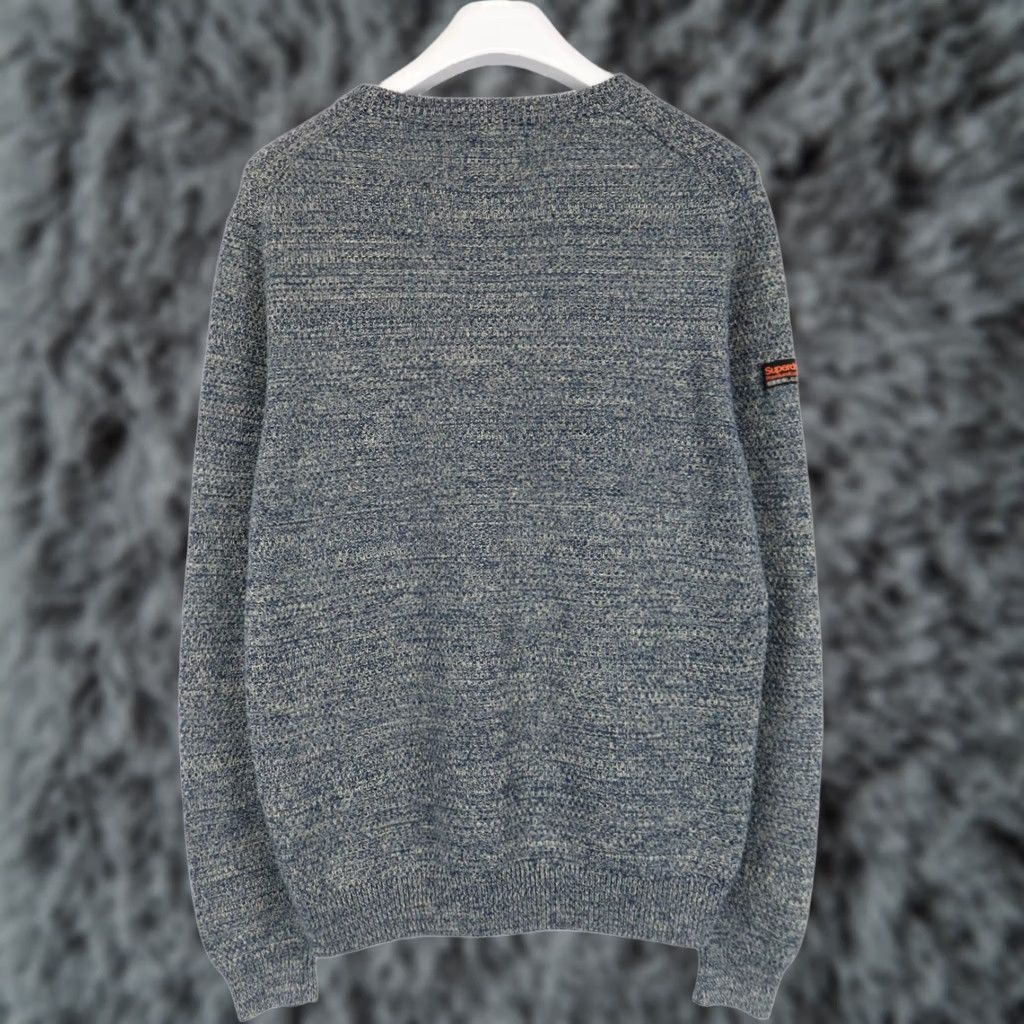 Superdry SUPERDRY Jumper Mens XL Pullover Long Sleeve Knitted Crew Neck Blue Size US XL / EU 56 / 4 - 1 Thumbnail