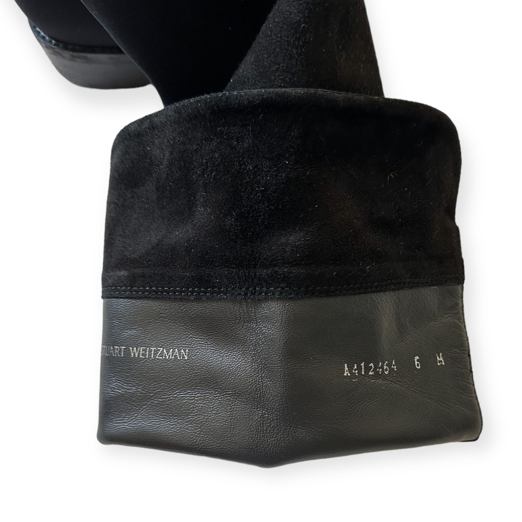 Stuart Weitzman Stuart Weitzman Over the Knee Black Suede/Stretch 50/50 Boot Size US 6 / IT 36 - 7 Thumbnail