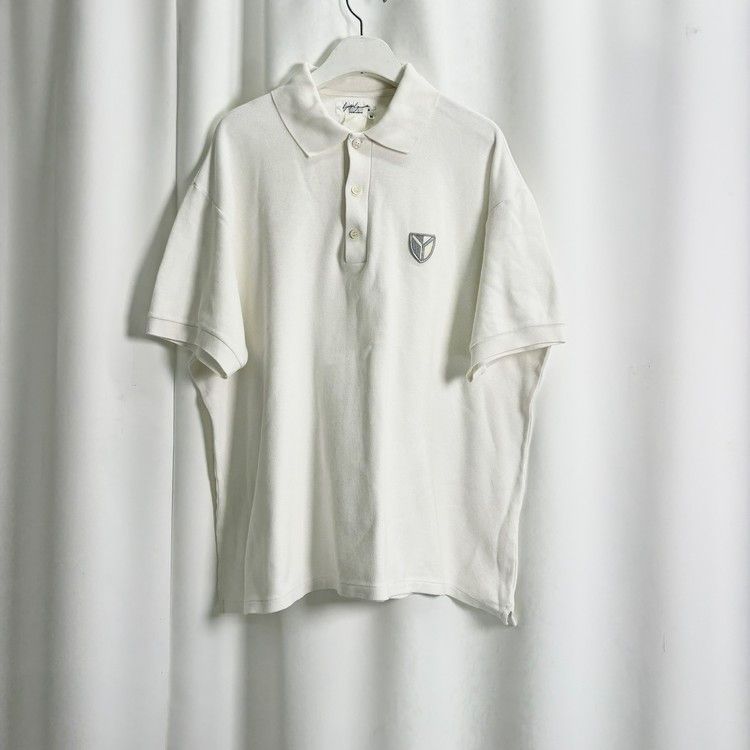 Yohji Yamamoto YOHJI YAMAMOTO POUR HOMME White Polo Shirt 90's