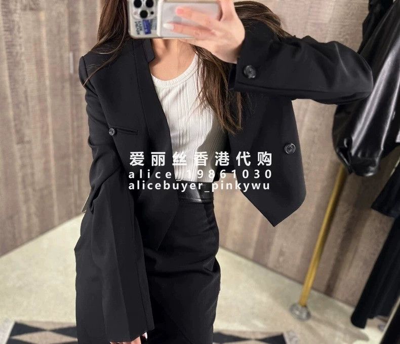 Helmut Lang HELMUT LANG size0 Short black suit jacket Size XS / US 0-2 / IT 36-38 - 4 Thumbnail