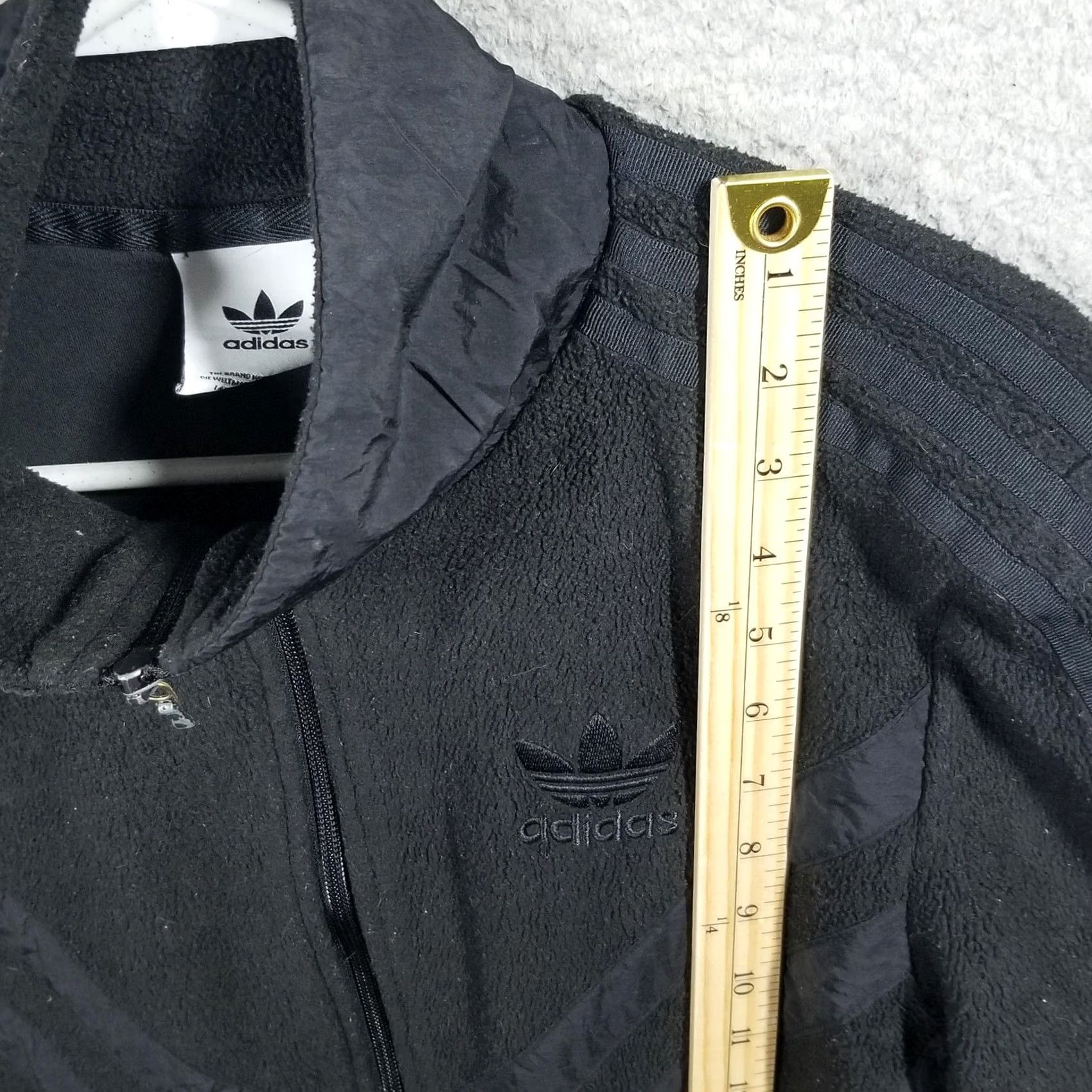Adidas Adidas Track Jacket Mens M Black Originals Fleece Full Zip Pockets Trefoil Size US M / EU 48-50 / 2 - 5 Thumbnail