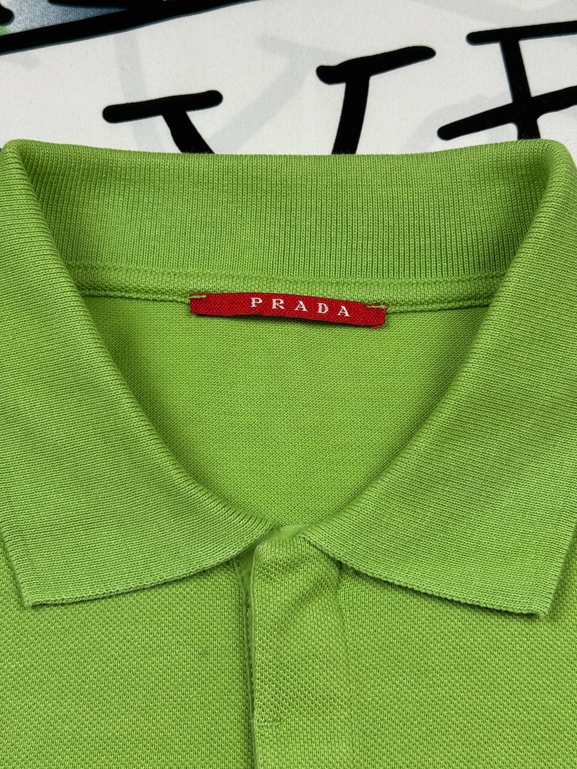 Prada Prada Vintage Black Tab Luxury polo shirt Green Size L Size L / US 10 / IT 46 - 3 Thumbnail