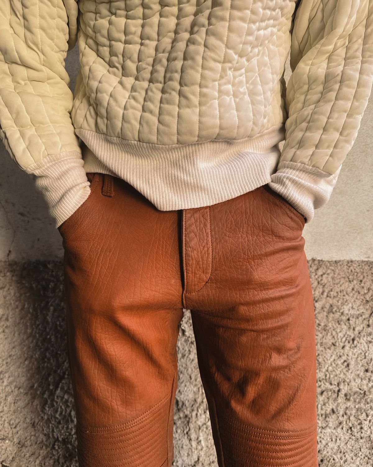Helmut Lang Helmut Lang FW1999 “Safety Orange” Astro Biker leather pants Size US 28 / EU 44 - 5 Thumbnail
