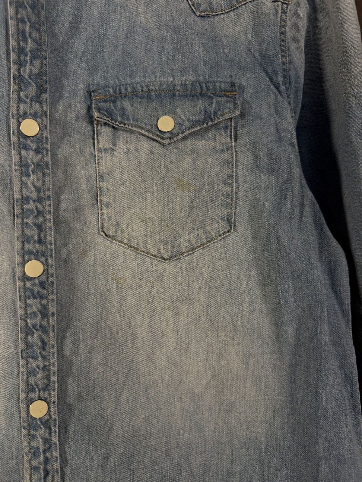 Allsaints Allsaints designer distressed denim shirt Size US S / EU 44-46 / 1 - 12 Thumbnail